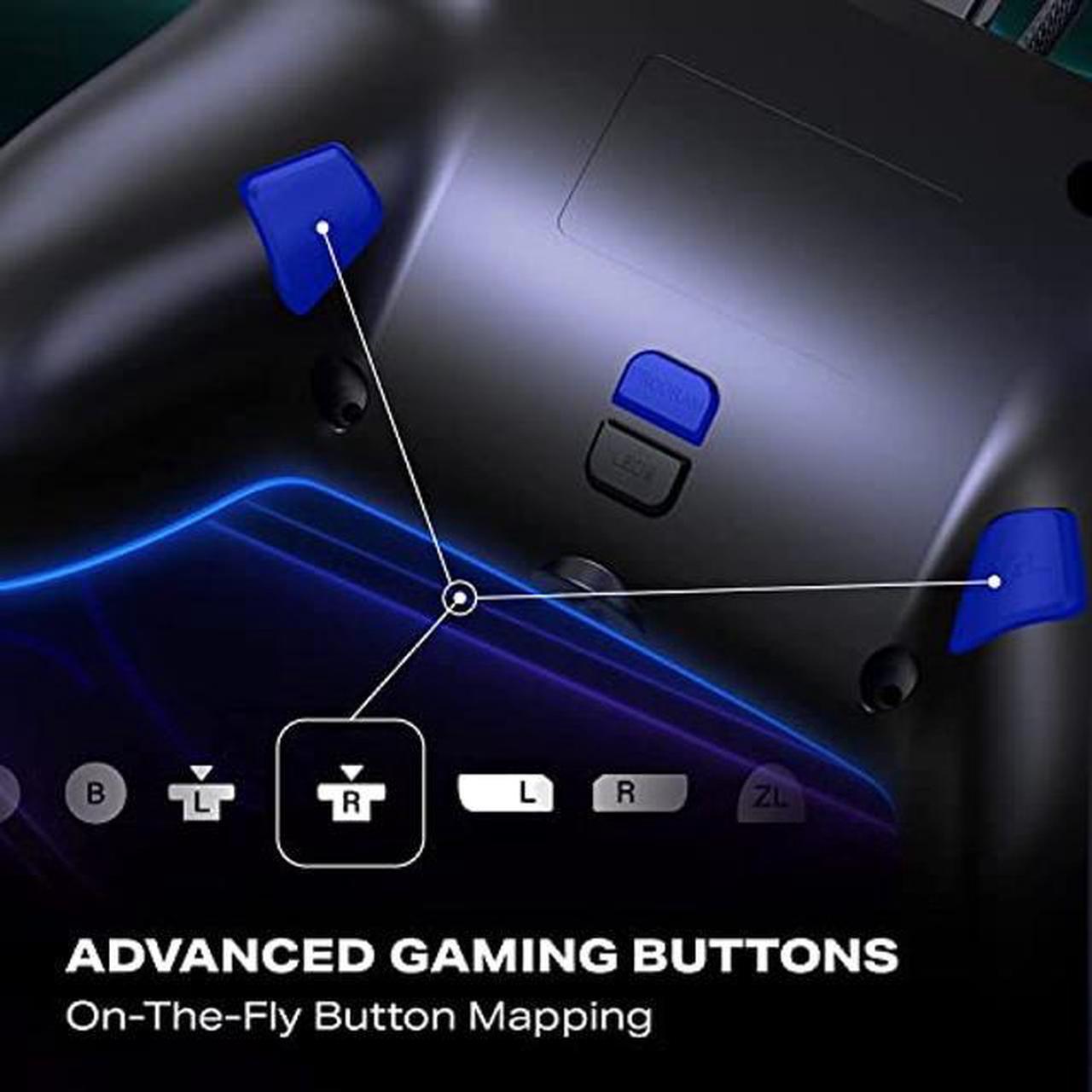 Alt view image 4 of 5 - PowerA Enhanced Nintendo Switch Controller Wired - Spectra, 8 Colors LED Wired Pro Controller for Switch, Programmable Gaming Buttons, Detachable 10ft USB Cable, 3.5mm headphone jack, Officially Licen