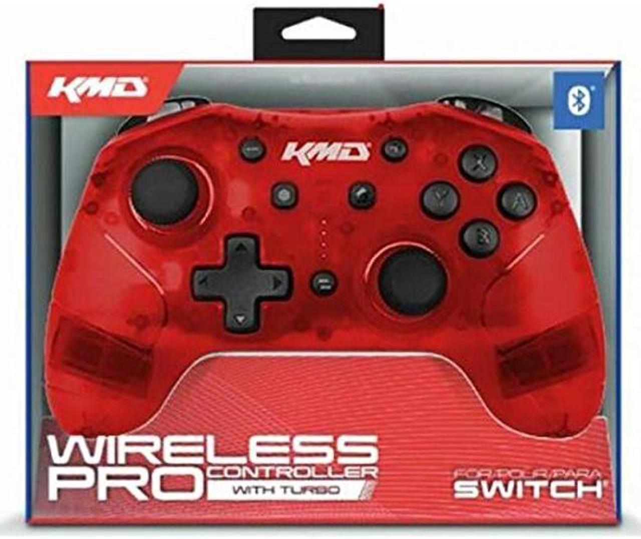 Alt view image 5 of 5 - KMD Official Licensed Wireless Pro Controller for Nintendo Switch, PC, MacOS and More - Built in Turbo & Other Features - Red
