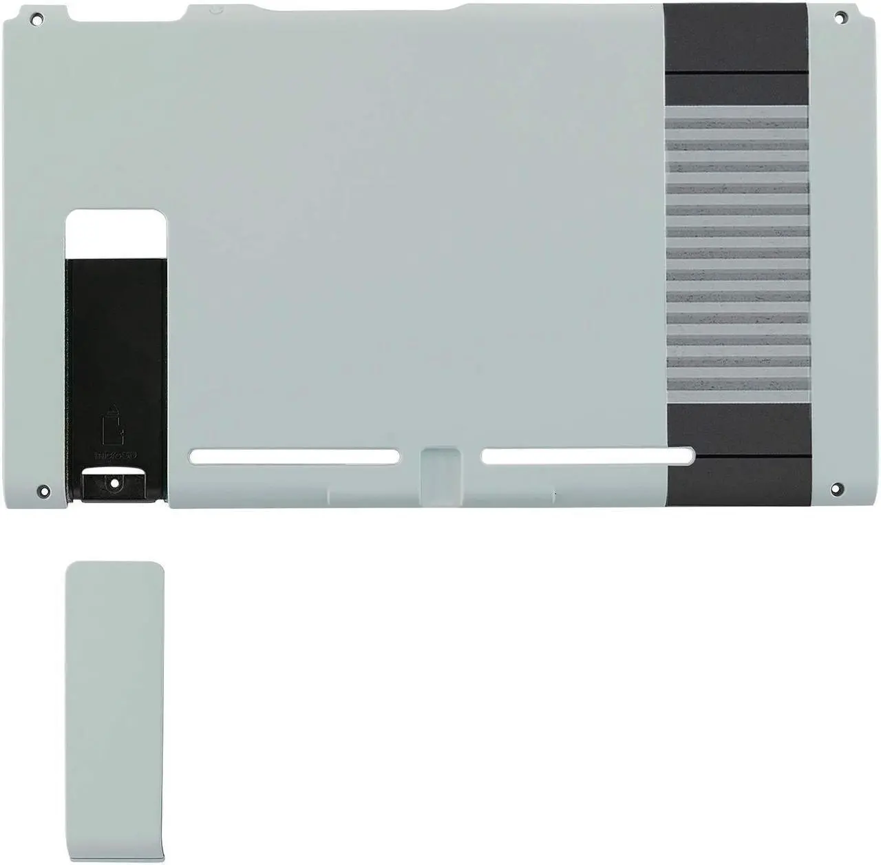 Alt view image 3 of 5 - eXtremeRate Classics NES Style Soft Touch Back Plate for Nintendo Switch Console, NS Joycon Handheld Controller Housing (D-Pad Version) with Full Set Buttons, DIY Replacement Shell for Nintendo Switch