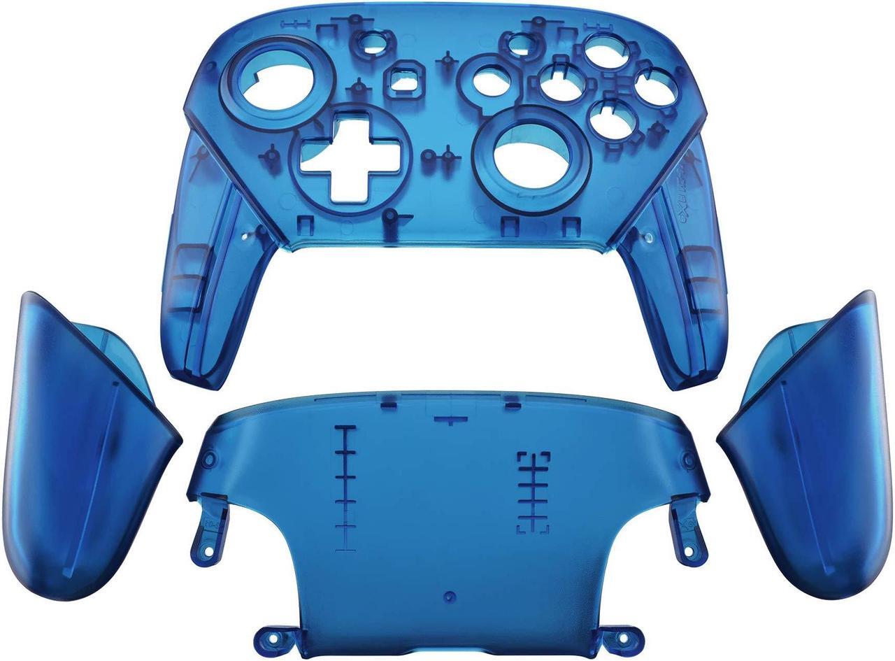 Alt view image 3 of 5 - eXtremeRate Clear Blue Replacement Full Set Shell for Nintendo Switch & Switch Pro Controller