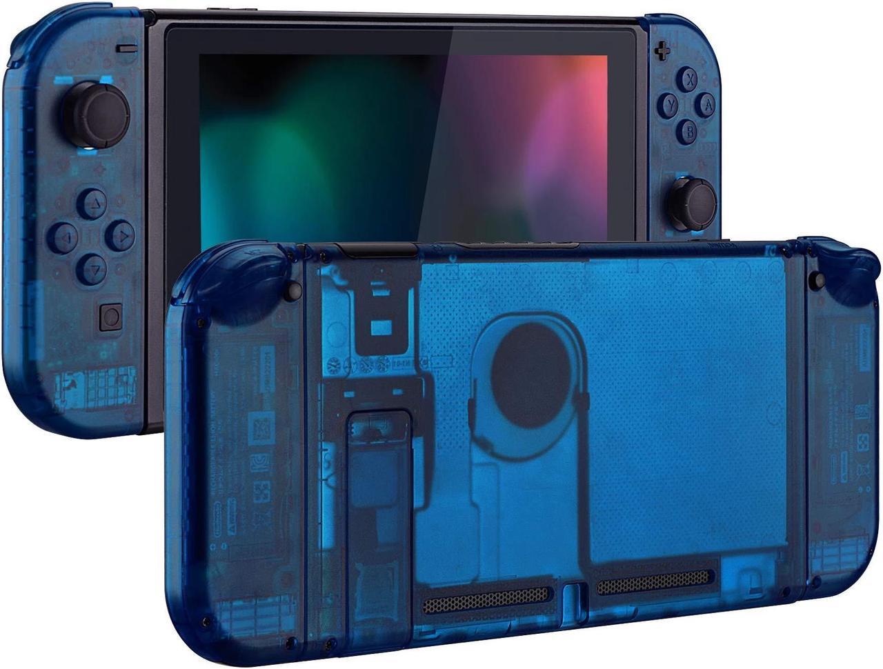 Alt view image 4 of 5 - eXtremeRate Clear Blue Replacement Full Set Shell for Nintendo Switch & Switch Pro Controller