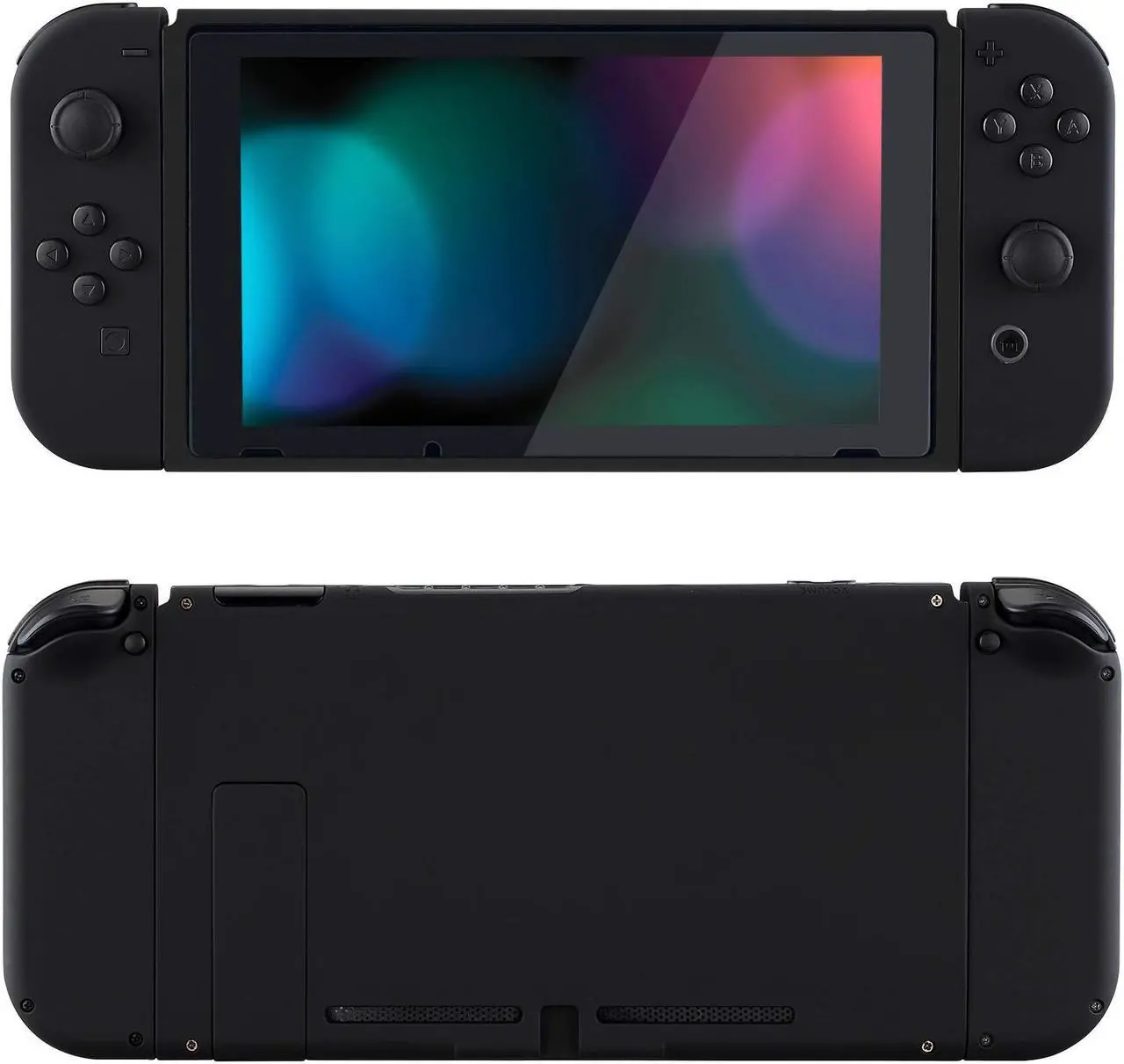 Main image of eXtremeRate Black Front Back Plate for Nintendo Switch Console, NS Joycon Handheld Controller Housing with Full Set Buttons, Full Set Replacement Shell for Nintendo Switch - Switch NOT Included