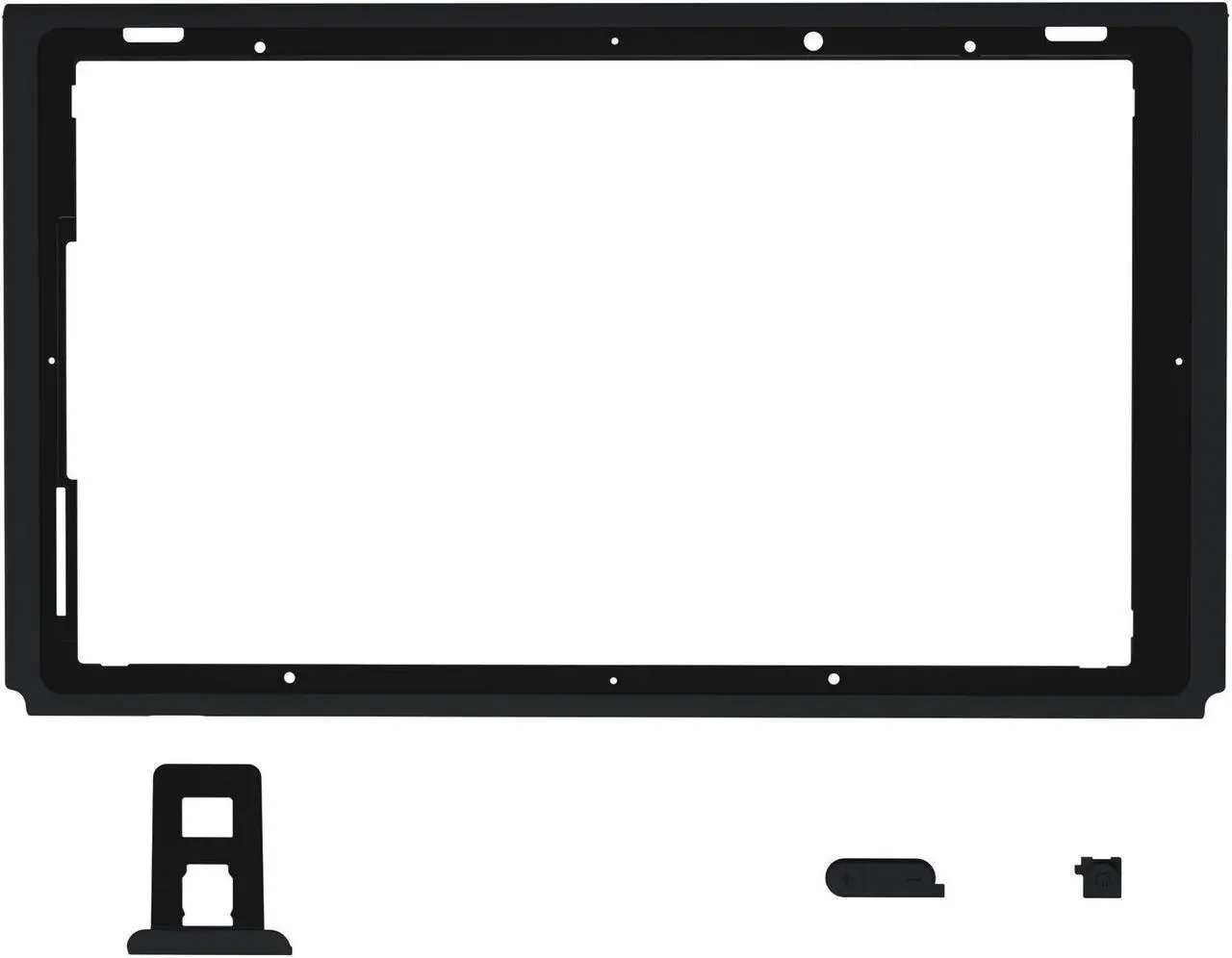 Alt view image 2 of 5 - eXtremeRate Black Front Back Plate for Nintendo Switch Console, NS Joycon Handheld Controller Housing with Full Set Buttons, Full Set Replacement Shell for Nintendo Switch - Switch NOT Included