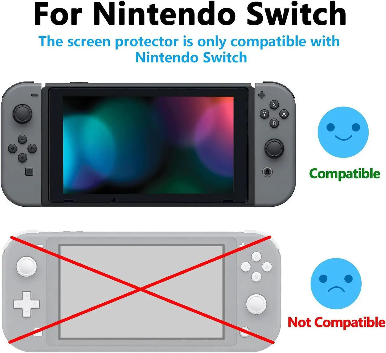 Alt view image 4 of 5 - eXtremeRate Colorful Border Screen Protector + Back Plate + NS Joycon Handheld Controller Housing Buttons for Nintendo Switch, DIY Replacement Shell for Nintendo Switch - Matcha Green
