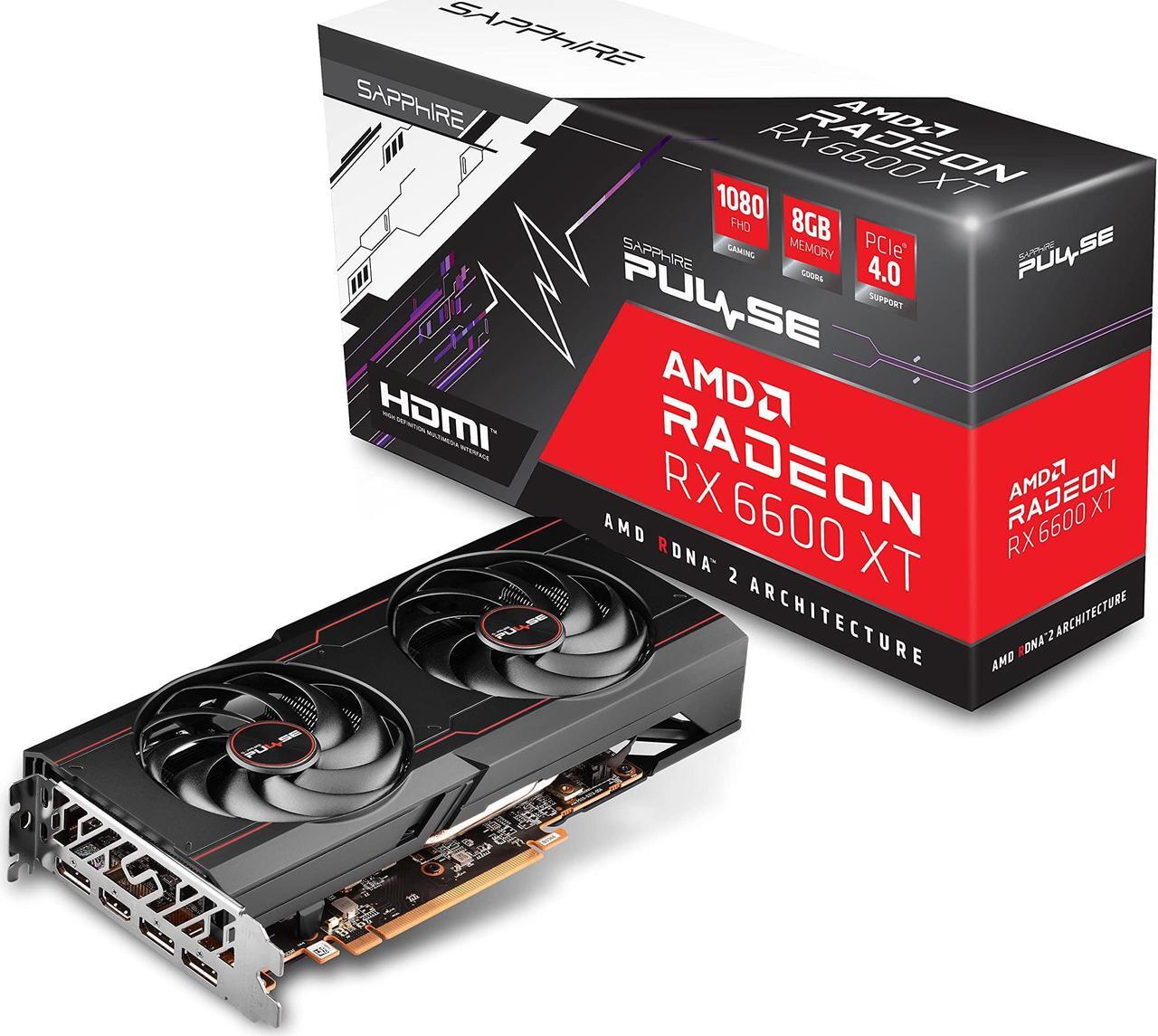 Main image of Sapphire 11309-03-20G Pulse AMD Radeon RX 6600 XT Gaming Graphics Card with 8GB GDDR6, AMD RDNA 2