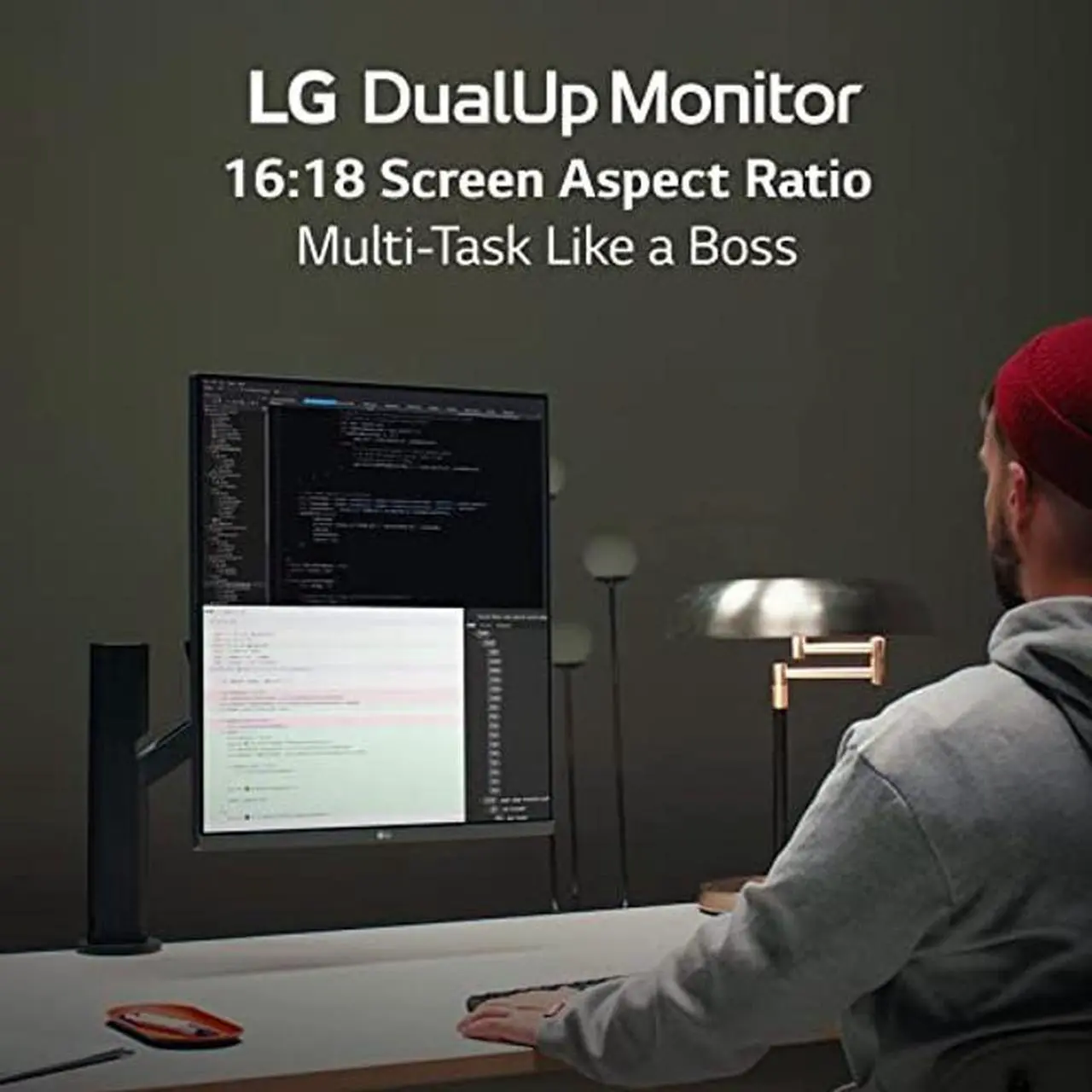 Alt view image 4 of 5 - LG 28MQ780-B 28 Inch SDQHD (2560 x 2880) Nano IPS DualUp Monitor with Ergo Stand, DCI-P3 98% (Typ.) with HDR10, USB Type-C (90W PD) - Black