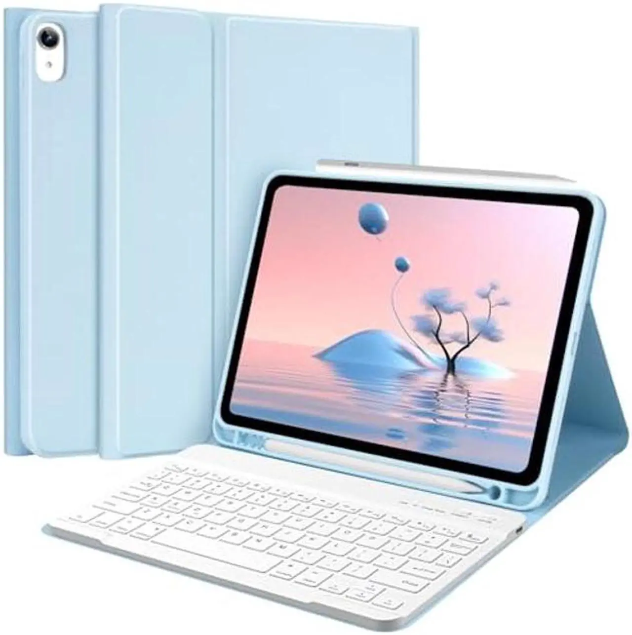 Main image of TQQ iPad Air 5th Generation Case with Keyboard - iPad Air Keyboard Case 10.9 inch, Detachable Keyboard Smart Case for iPad Air 5th Generation 2022/4th Generation 2020 (Blue)