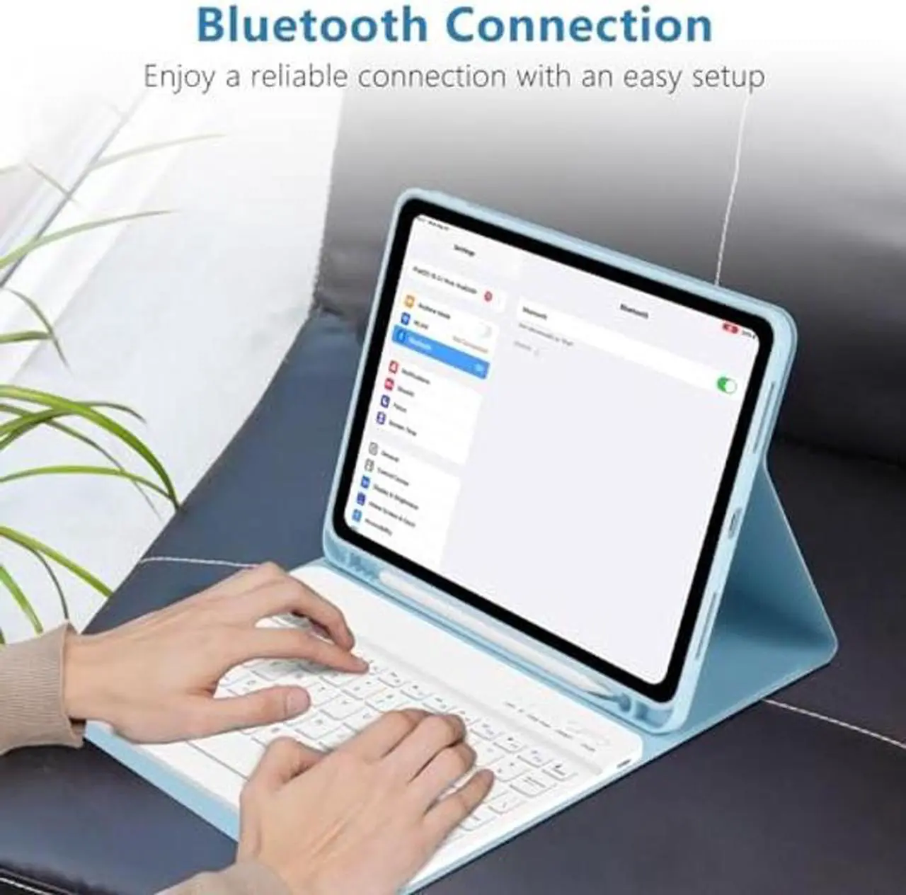 Alt view image 4 of 5 - TQQ iPad Air 5th Generation Case with Keyboard - iPad Air Keyboard Case 10.9 inch, Detachable Keyboard Smart Case for iPad Air 5th Generation 2022/4th Generation 2020 (Blue)