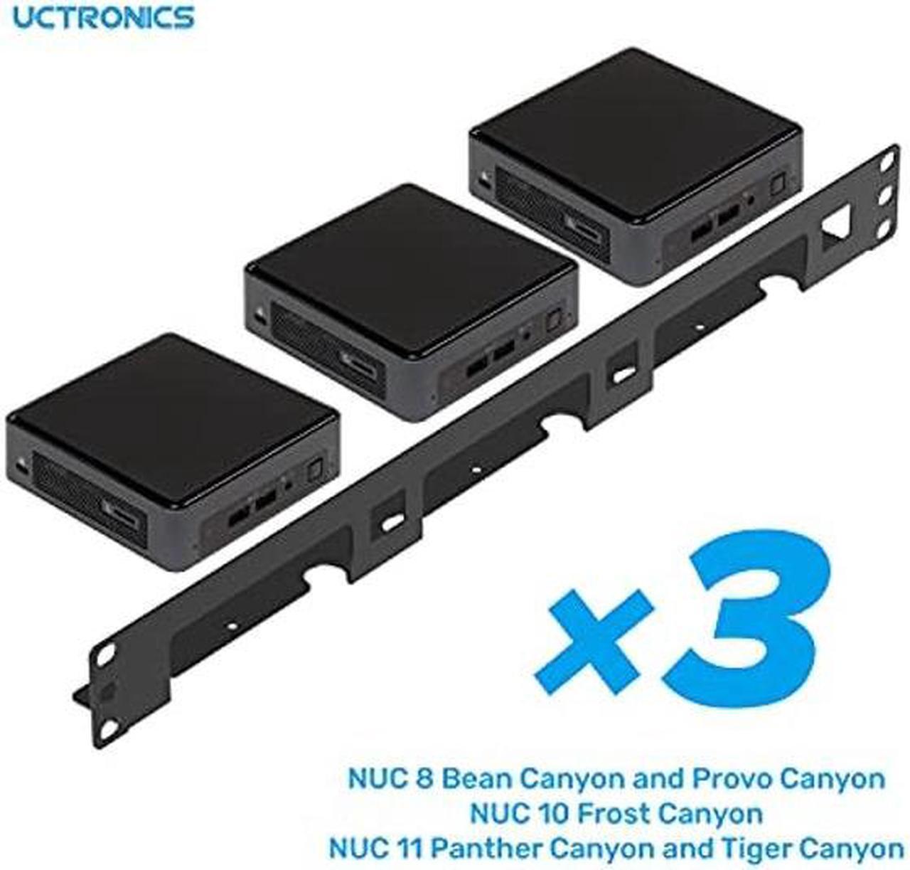 Alt view image 5 of 5 - UCTRONICS NUC Rack Mount, 19" 1U Rackmount Supports 3 Units of Low Model NUC