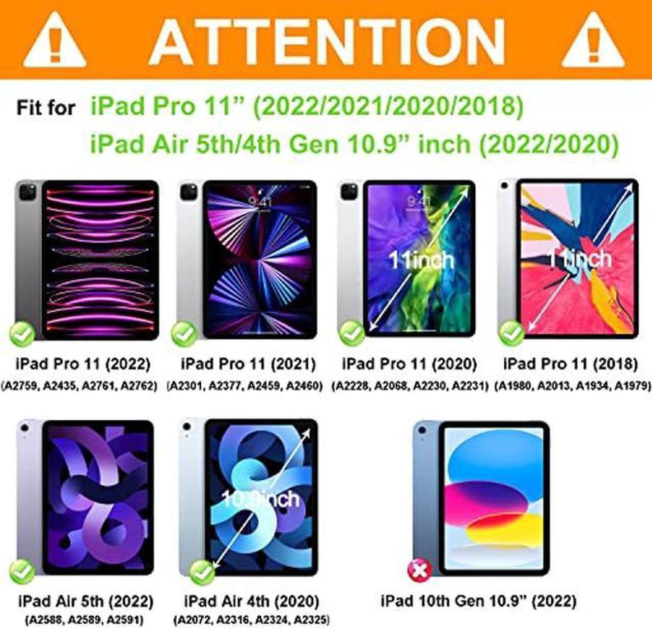 Alt view image 2 of 5 - BATYUE iPad Air 5th/4th Generation Case 10.9 inch (2022/2020), iPad Pro 11" 4th/3rd/2nd/1st Gen Cat Kids Case (2022/2021/2020/2018), with Pencil Holder+Kickstand+Shoulder Strap (Pink)