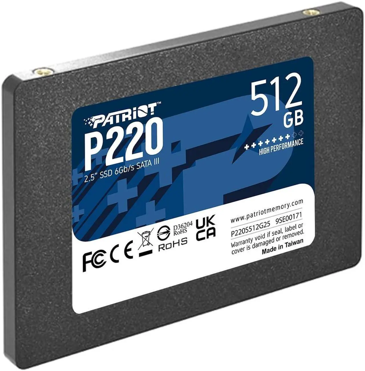 Alt view image 3 of 4 - Patriot Memory P220 512GB Internal SSD - SATA 3 2.5" - Solid State Drive - P220S512G25