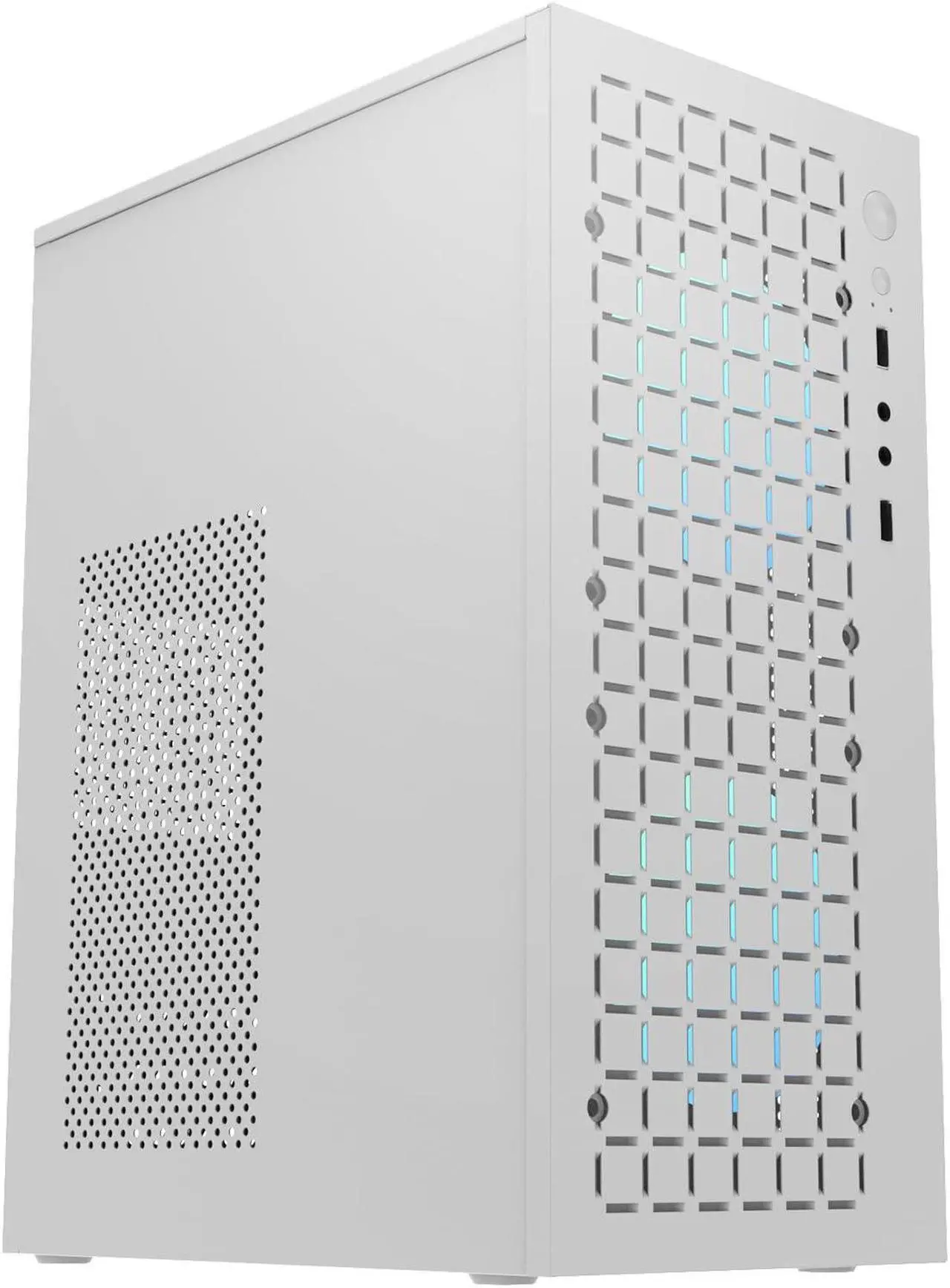 Main image of TGDGAMER matx case,itx case,High Airflow Micro ATX PC Case, Support MATX, Mini-ITX, Micro ATX case Slim with USB2.0x2 I/O Port, White Without Fans, H6-3000 AIRFLOW-W