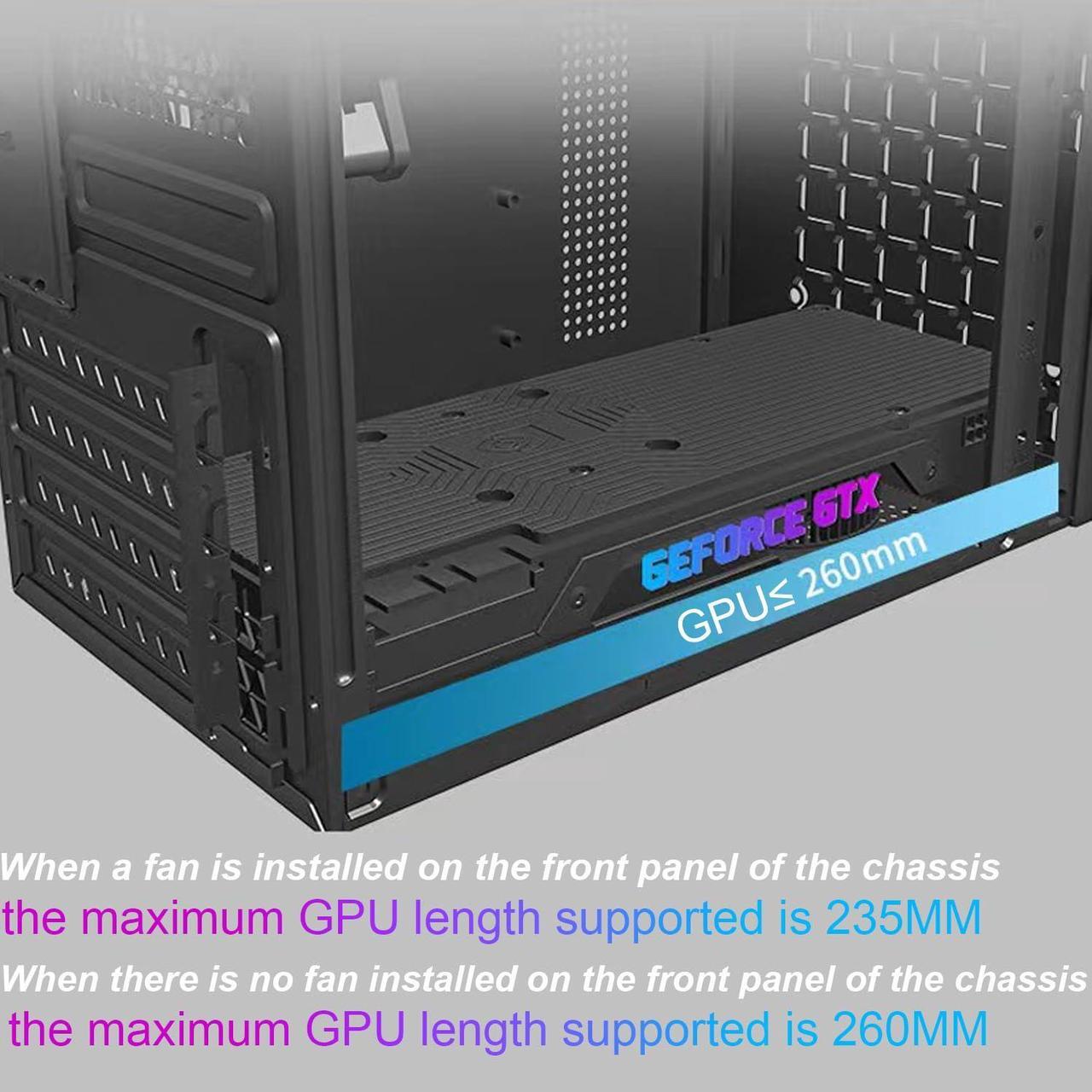 Alt view image 5 of 5 - TGDGAMER matx case,itx case,High Airflow Micro ATX PC Case, Support MATX, Mini-ITX, Micro ATX case Slim with USB2.0x2 I/O Port, White Without Fans, H6-3000 AIRFLOW-W