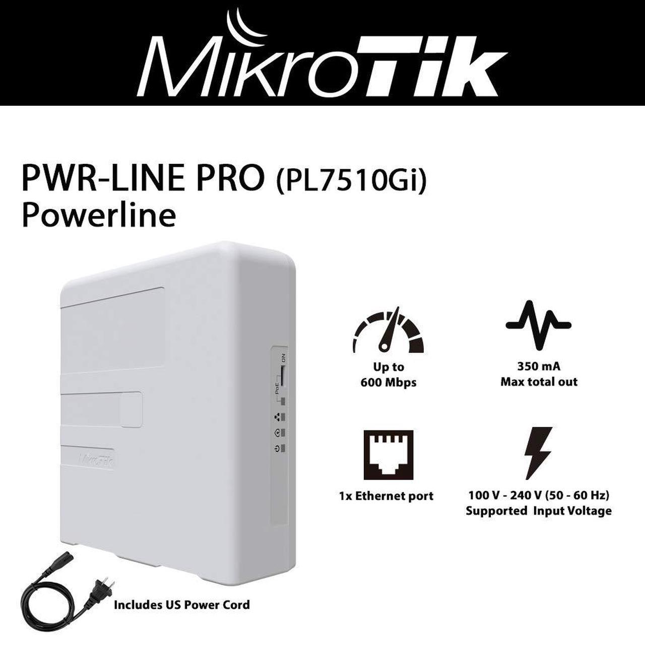 Alt view image 3 of 4 - MikroTik PWR-LINE PRO Next Level Product for Even Faster Power-line Connection Without Long LAN Cables