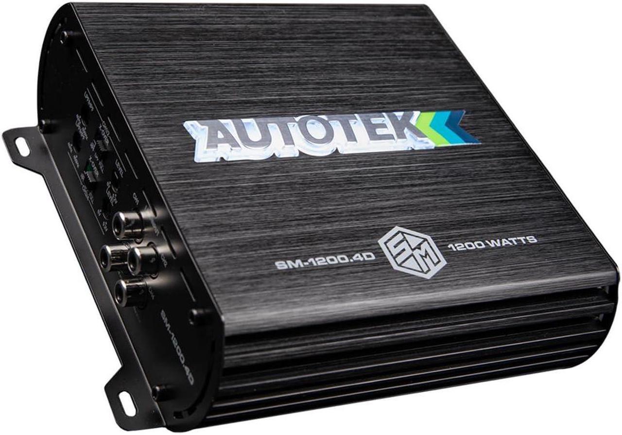 Main image of Autotek Street Machine SM-1200.4D 1200 Watt Four Channel Car Audio Amplifier - High Output, Class D, 2, 4, Mono Bridged at 4 Ohm Stable, Low Level Input, Mosfet Power Supply