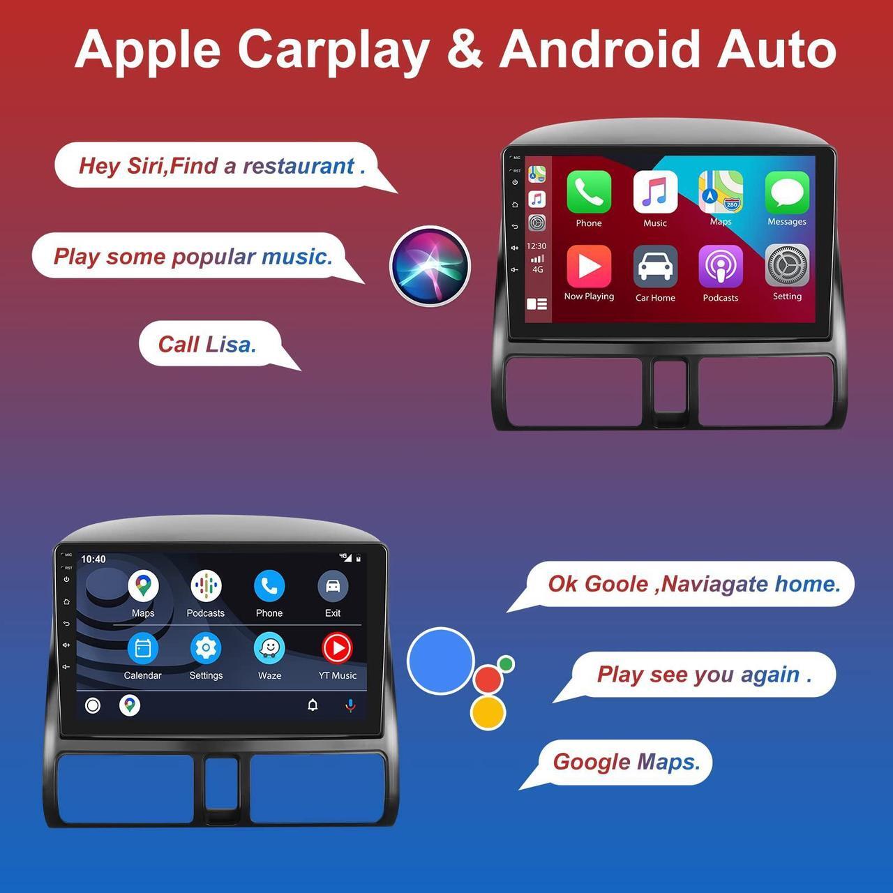 Alt view image 2 of 5 - 2G+64G Android 13 Stereo Dash Kit for Honda CRV 2002-2006 with Wireless Carplay Android Auto, 9 Inch Touch Screen Radio with GPS Navigation HiFi FM RDS Backup Camera