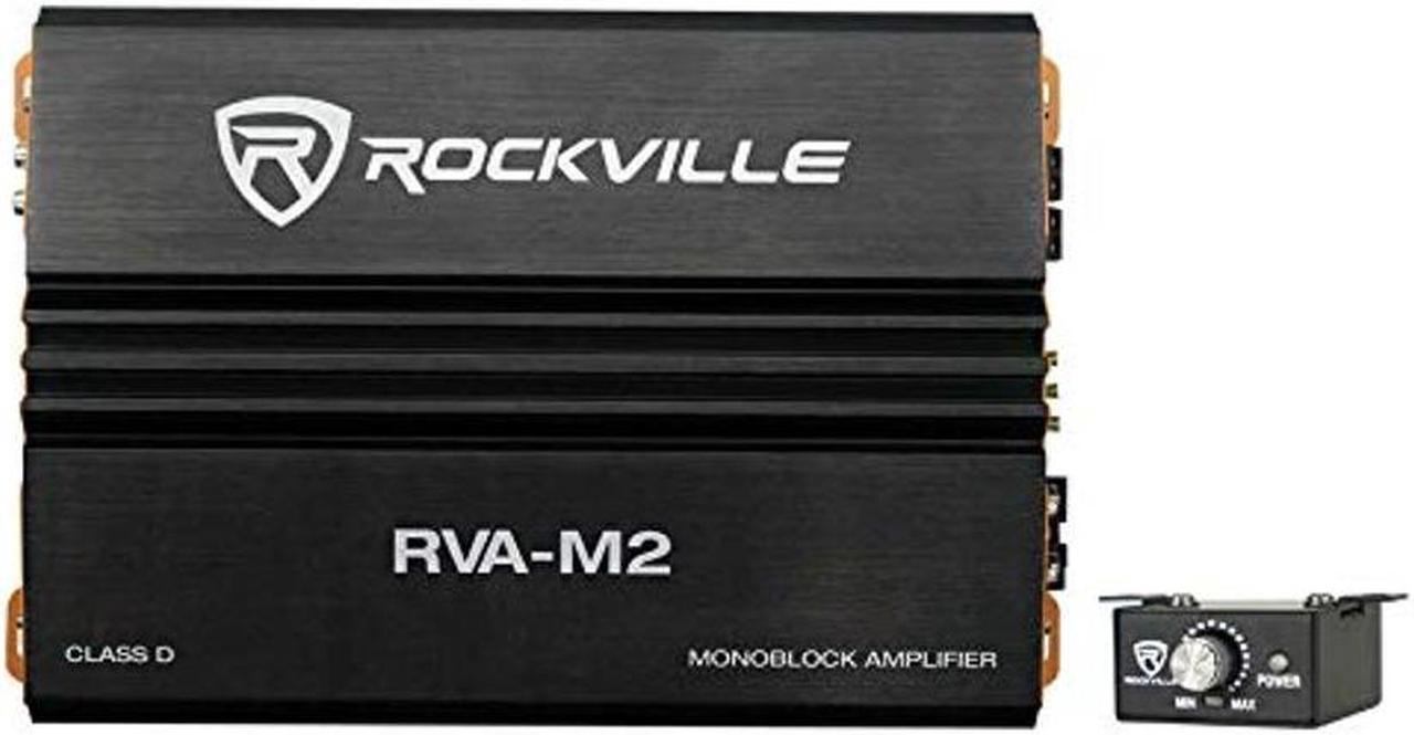 Main image of Rockville RVA-M2 2500w Peak/625w Dyno-Certified RMS @ 1 Ohm Amplifier Mono Car Amp+Remote