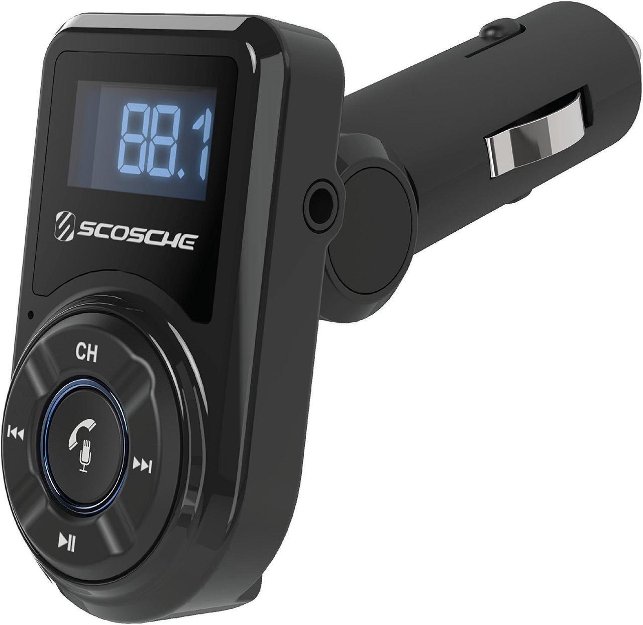 Main image of Scosche BTFM3 BTFREQ Universal Bluetooth Hands-Free Car Kit with Digital FM Transmitter and 10-Watt USB Car Charger - Black XL