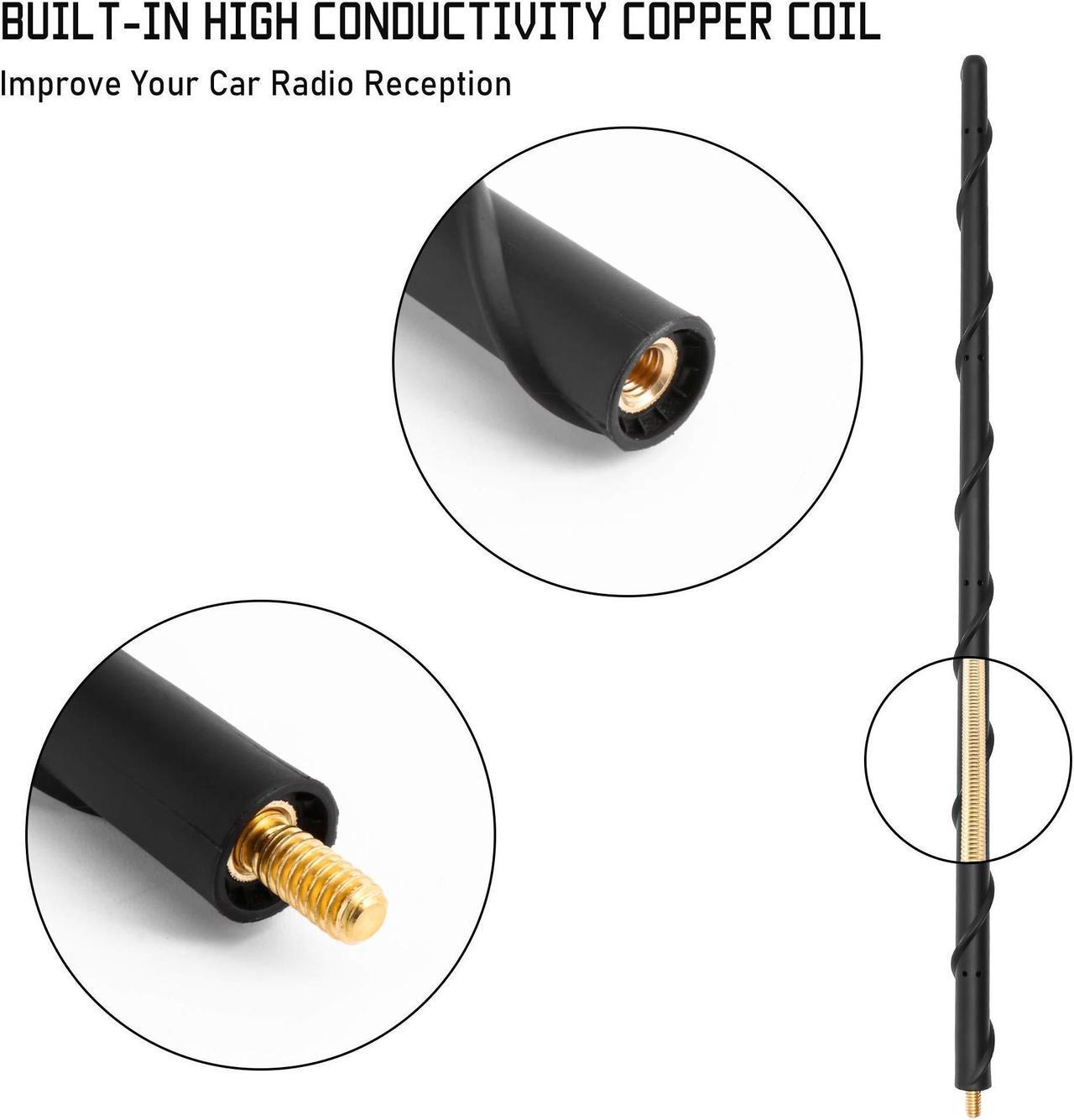 Alt view image 4 of 5 - KSaAuto 16 Inch Antenna for Ford F150 2009-2024 F150 2017-2024 F250 F350 Bronco Truck Antenna Replacement Designed for Optimized FM/AM Radio Reception