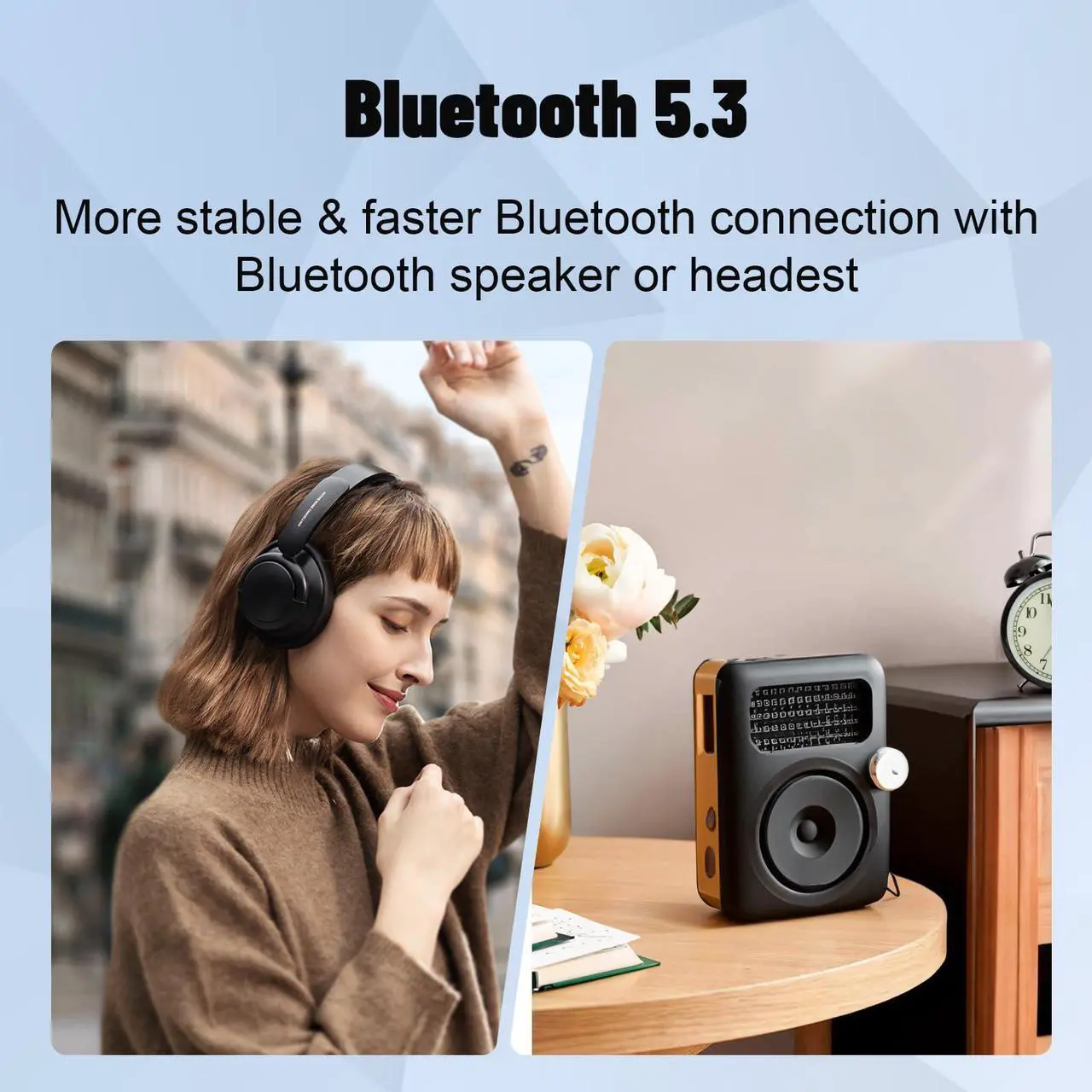 Alt view image 3 of 5 - 128GB MP3 Player with Bluetooth 5.3, Portable Digital Lossless Music Player with Built-in Speaker, 2.0 in Full Touch Screen, HiFi Sound, FM Radio, Voice Recorder, Earphones Included