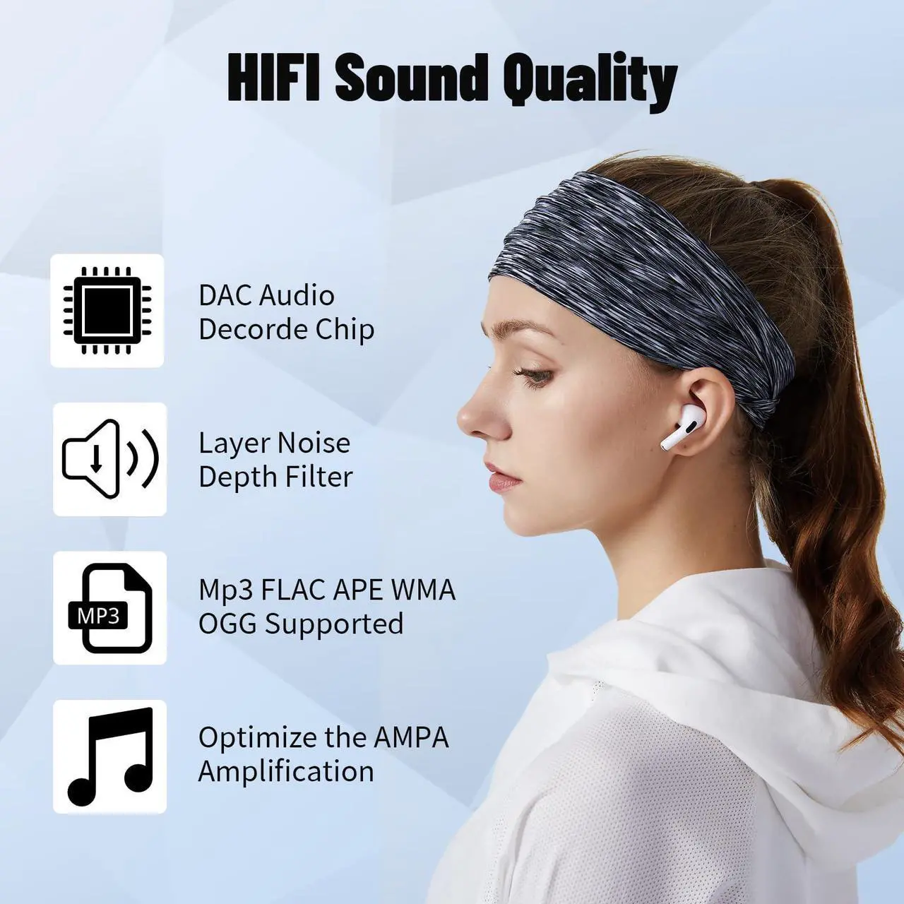 Alt view image 4 of 5 - 128GB MP3 Player with Bluetooth 5.3, Portable Digital Lossless Music Player with Built-in Speaker, 2.0 in Full Touch Screen, HiFi Sound, FM Radio, Voice Recorder, Earphones Included