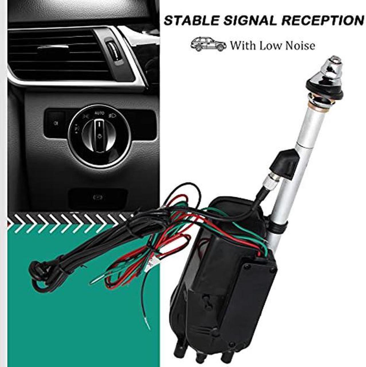 Alt view image 4 of 5 - Anina Universal 12V Car Power Radio Antenna Fully Automatic Retractable Power Antenna Assembly Design for Am Fm Radio Antenna Mast Replacement Kit