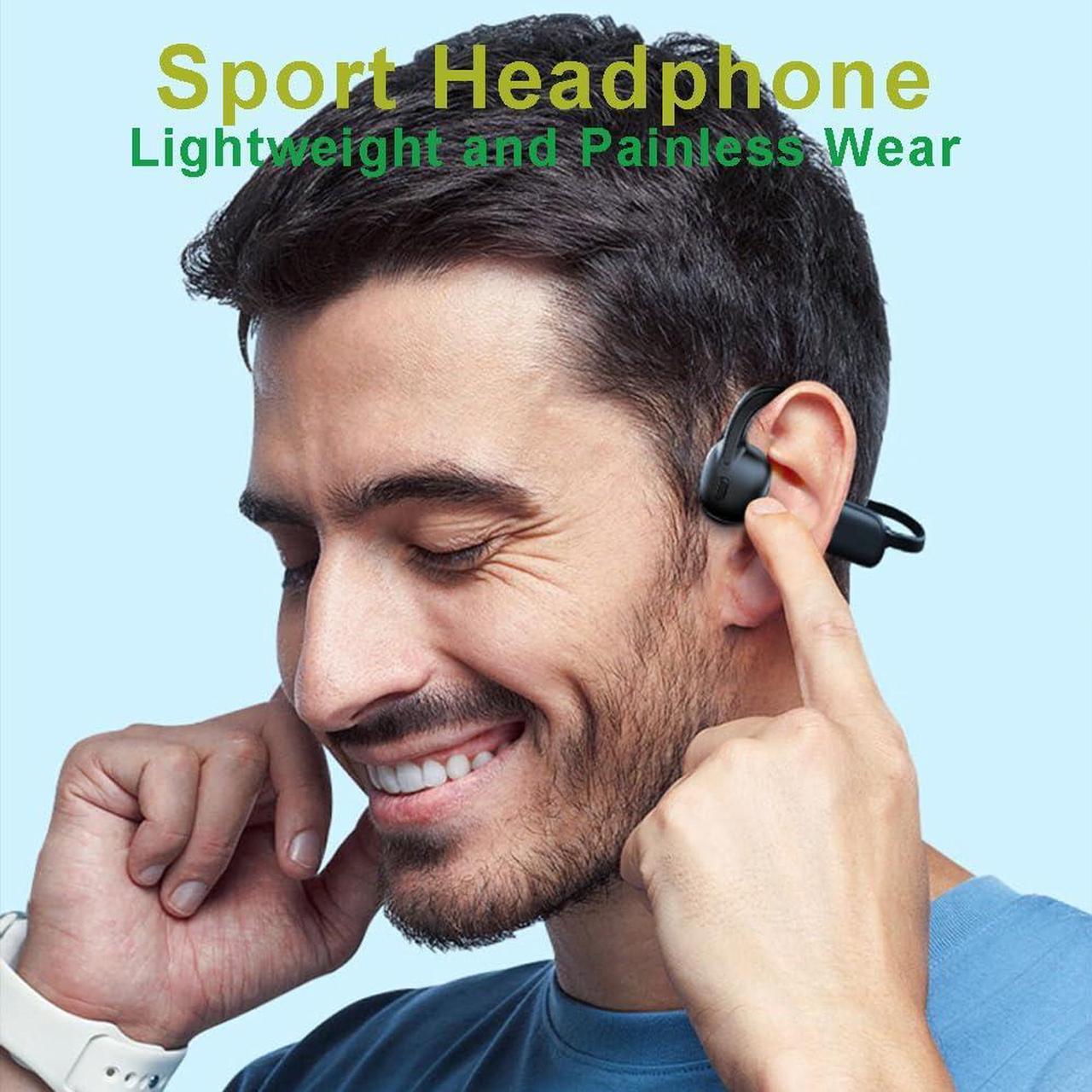 Alt view image 5 of 5 - AYI Professional Swim Headphones True Bone Conduction Open Ear Headset MP3 Player Built-in 32G Memory IP68 Underwater Waterproof Bluetooth Earphone for Driving Bicycling Running Skiing-White