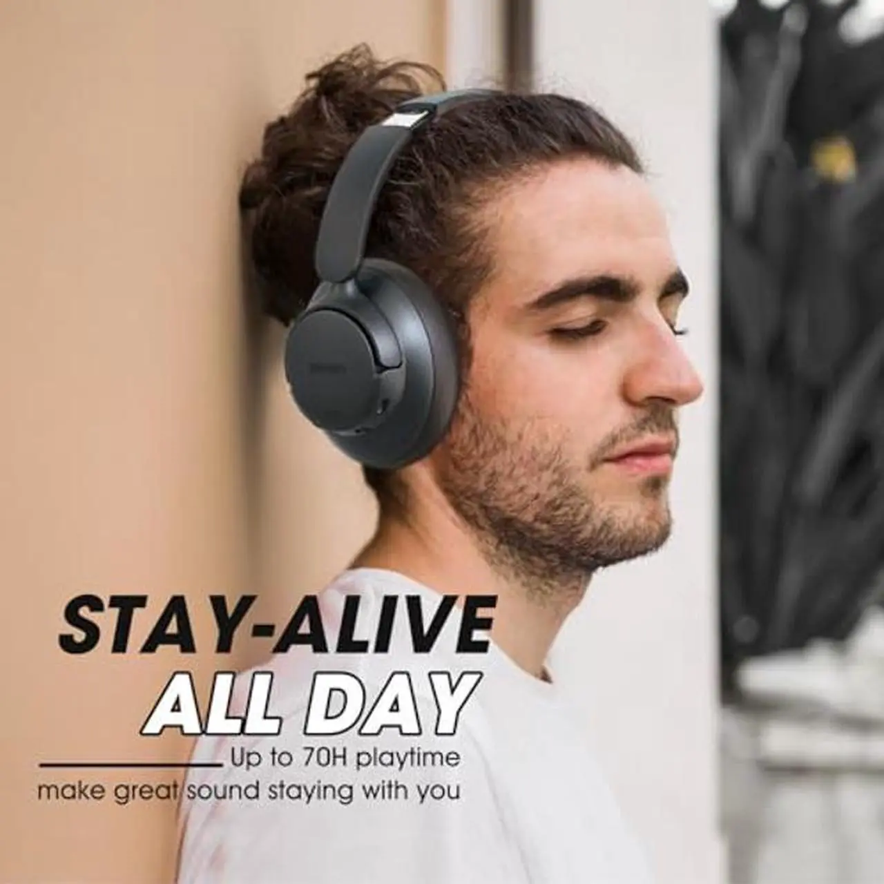 Alt view image 5 of 5 - BERIBES Upgraded Hybrid Active Noise Cancelling Headphones with Transparent Modes,70H Playtime Bluetooth Headphones Wireless Bluetooth with Mic, Deep Bass,3.5MM Cable,Soft-Earpads,Fast Charging-Black