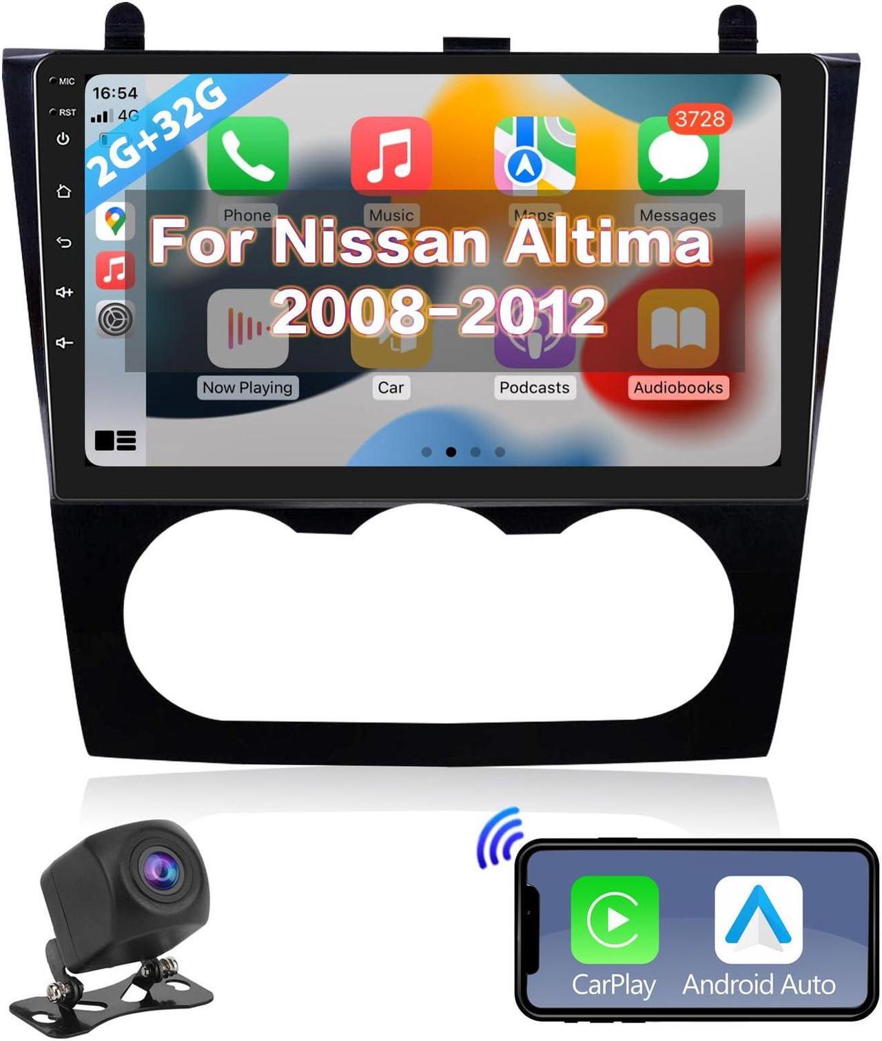 Main image of Android Car Stereo for Nissan Altima Teana 2008-2012 Radio with Wireless CarPlay Android Auto, 2G+32G 9" Touchscreen Car Radio with GPS Navigation WiFi Bluetooth Mirroring RDS FM Radio Backup Camera