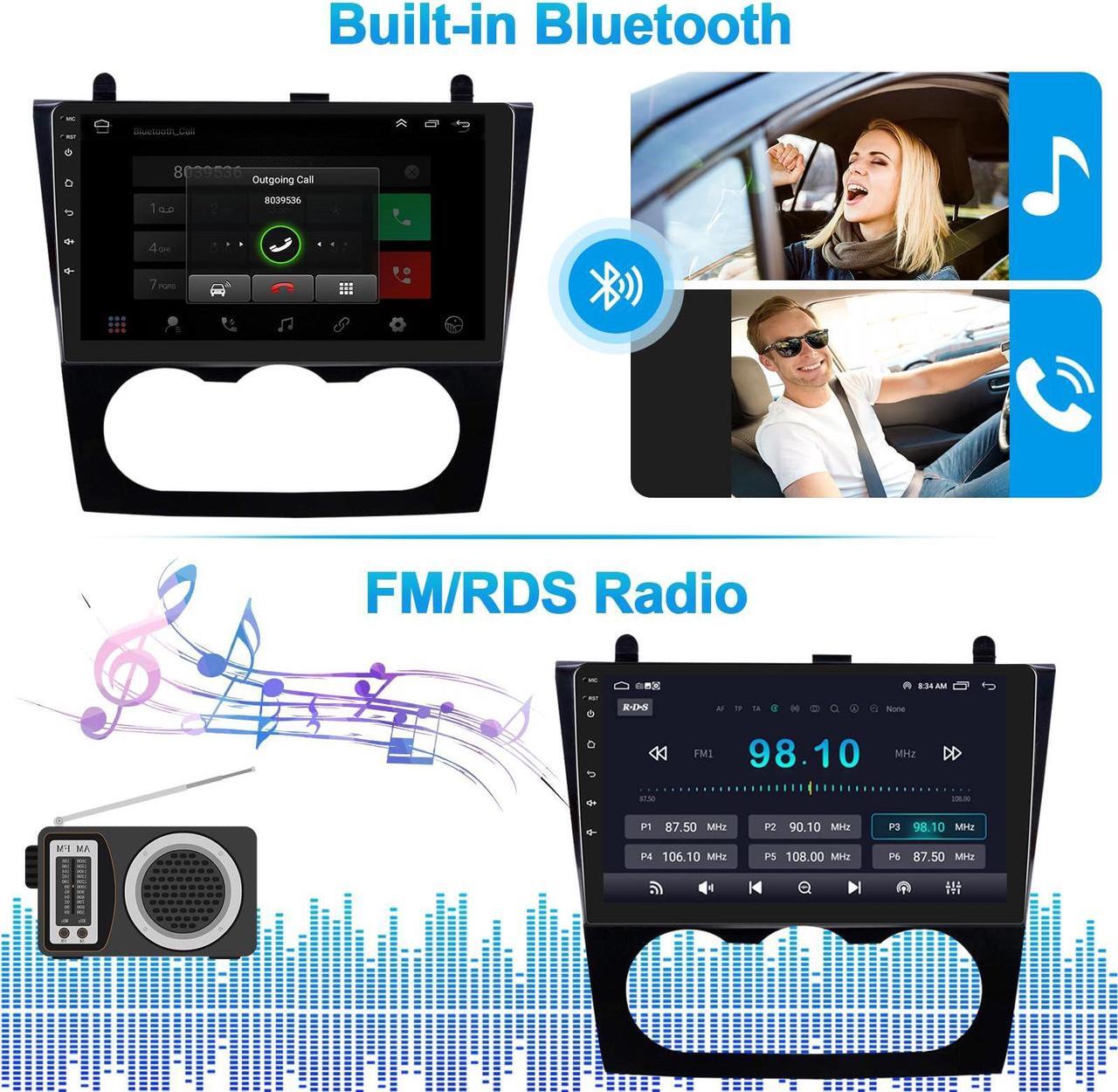 Alt view image 5 of 5 - Android Car Stereo for Nissan Altima Teana 2008-2012 Radio with Wireless CarPlay Android Auto, 2G+32G 9" Touchscreen Car Radio with GPS Navigation WiFi Bluetooth Mirroring RDS FM Radio Backup Camera