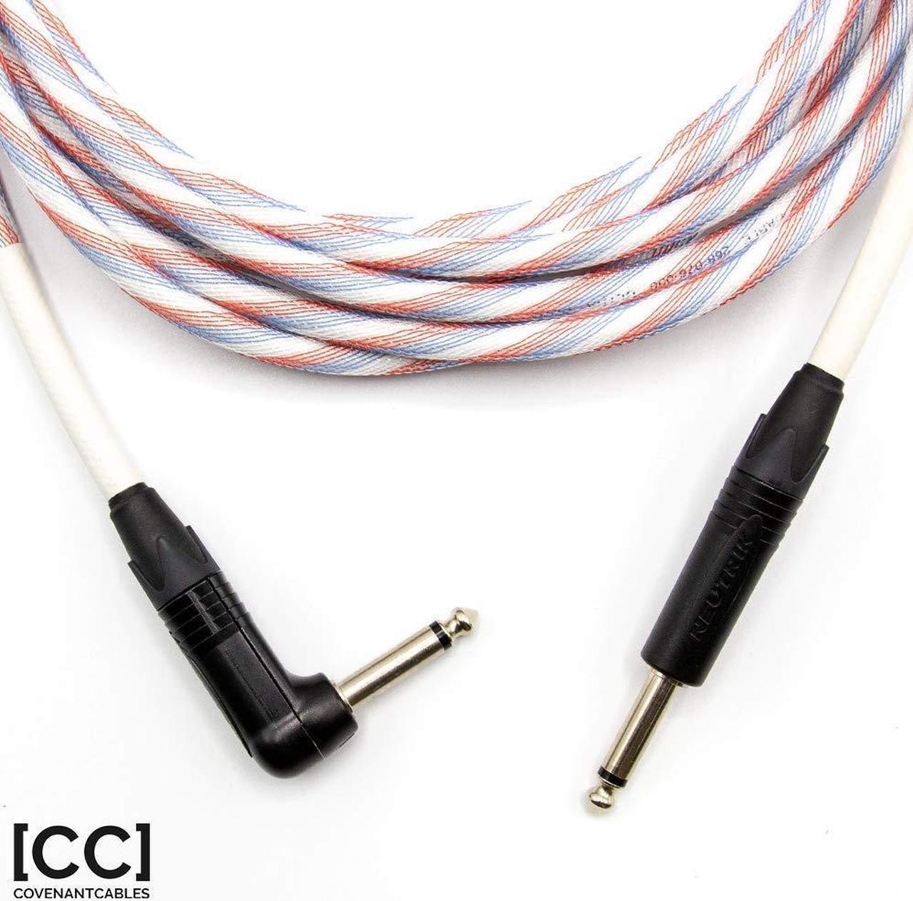 Main image of Covenant Cables [CC] TechFlex Series Patriot Neutrik 1/4" TS Guitar Instrument Cable (15 FT - ST/RA)