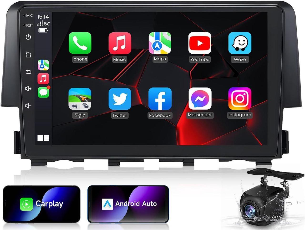 Main image of 2+32 Android 12 for 2015-2021 Honda Civic Radio, 9" HD Touch Screen Car Stereo with Wireless Carplay & Android Auto, Mirror Link, Bluetooth, WiFi, GPS Navigation, Backup Camera