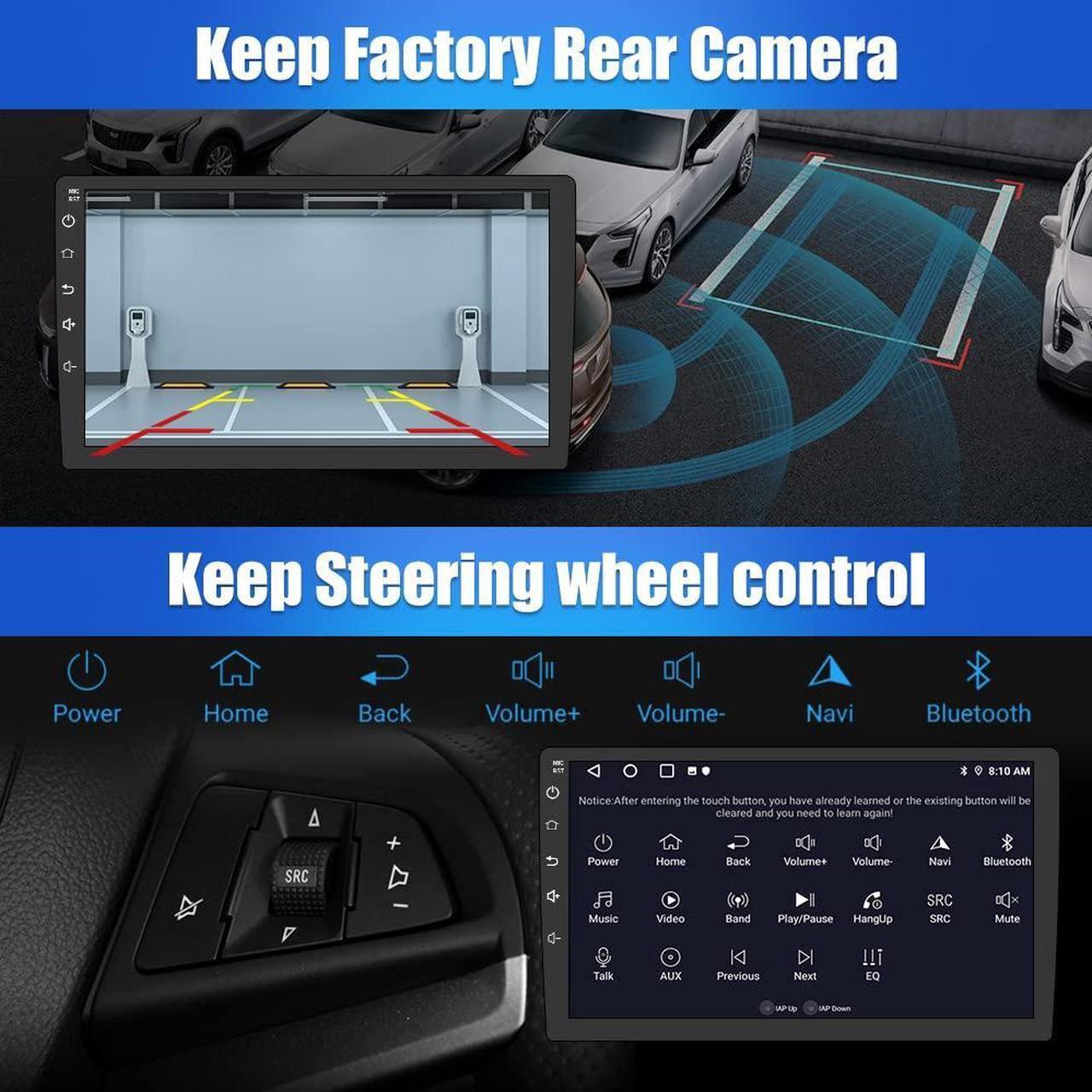 Alt view image 4 of 5 - Car Radio Stereo for Honda Accord 2003 2004 2005 2006 2007,Built-in Carplay/Android Auto 10 inch Head Unit 2G RAM 32G ROM with WiFi GPS Navigation DSP Bluetooth