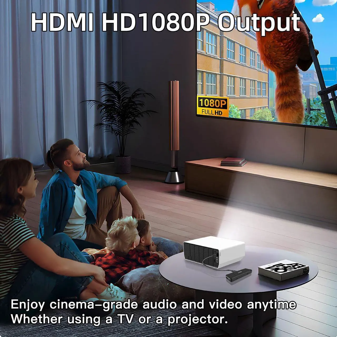 Alt view image 2 of 5 - ZJBOX Digital Converter Box for TV,1080P ATSC tv Tuner Box with hdmi Output and 3RCA Cables Hidden Behind TVwith Power Adapter2-in-1 RemoteTV Program Recording&Playback,USB Media Player