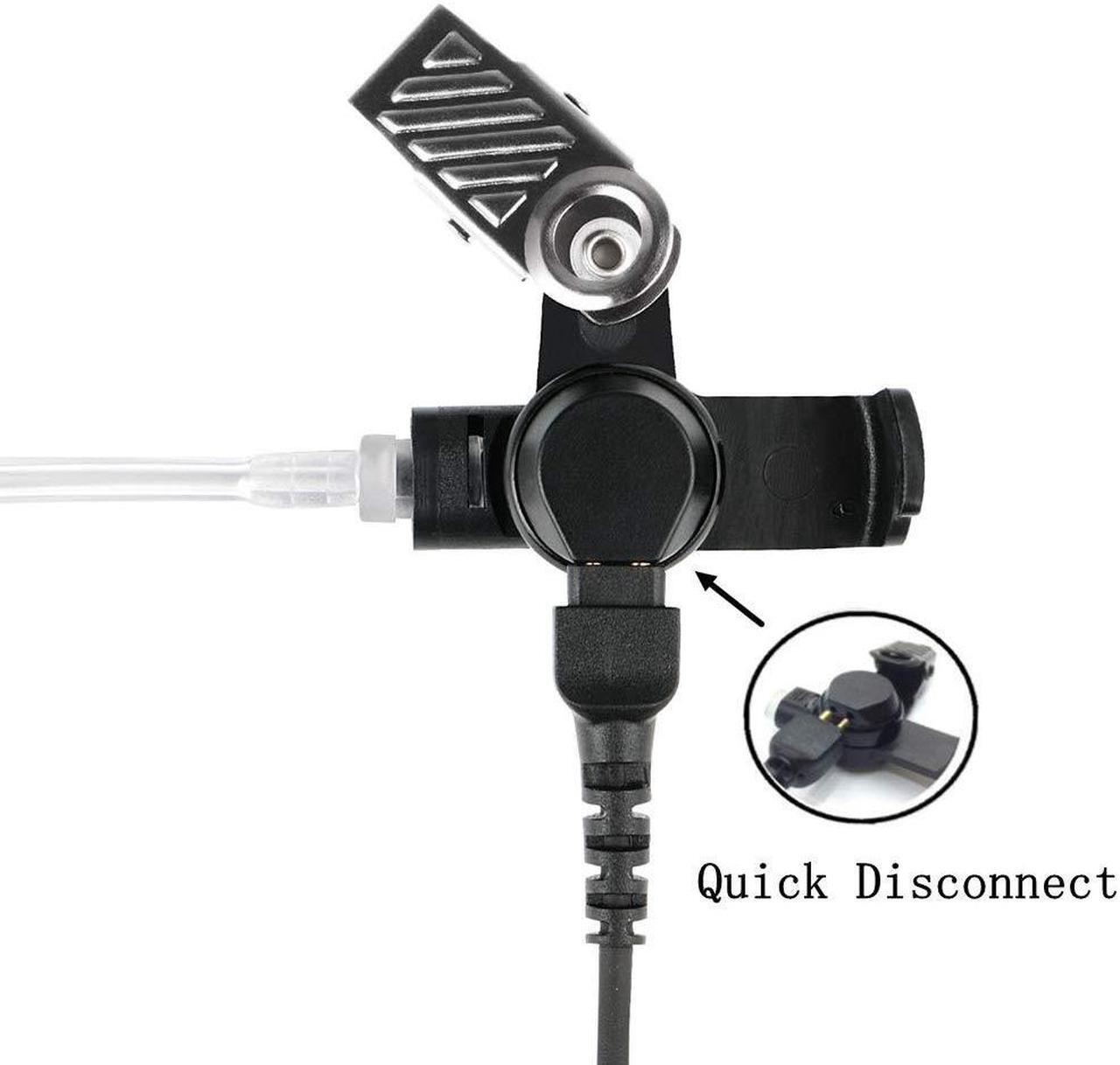 Alt view image 3 of 5 - Earpieces for Motorola Walkie Talkies with Mic PPT and Acoustic Tube Headset for Walkie Talkies APX4000 APX6000 APX7000 APX 8000 XPR6350 XPR6550 XIR8268 (2packs)