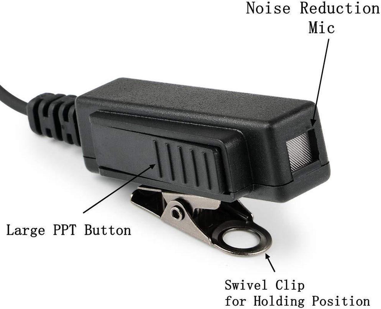 Alt view image 4 of 5 - Earpieces for Motorola Walkie Talkies with Mic PPT and Acoustic Tube Headset for Walkie Talkies APX4000 APX6000 APX7000 APX 8000 XPR6350 XPR6550 XIR8268 (2packs)