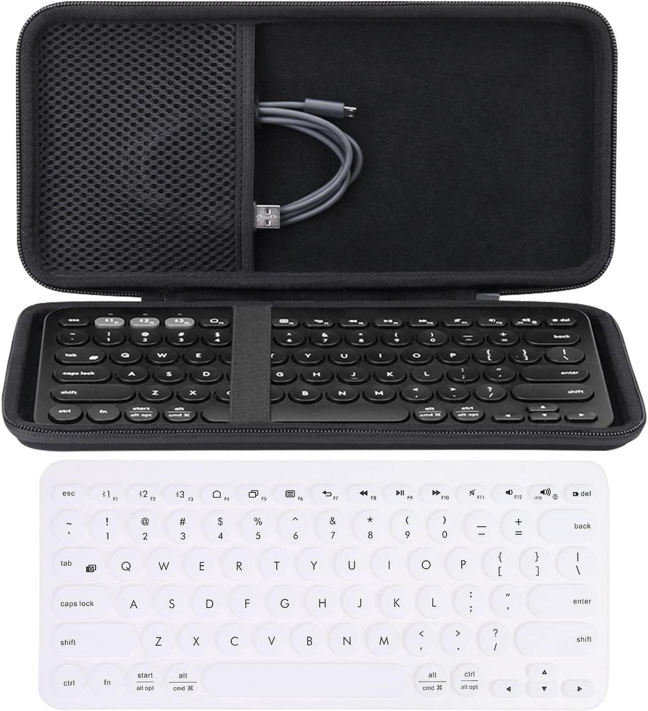 Alt view image 3 of 5 - khanka Hard Carrying Case + Silicone Keyboard Cover Compatible with Logitech K380 Multi-Device/Pebble 2 Combo for Mac Keyboard + Pebble M350 M355 / 2 Combo for Mac Mouse, Case Only(Black)