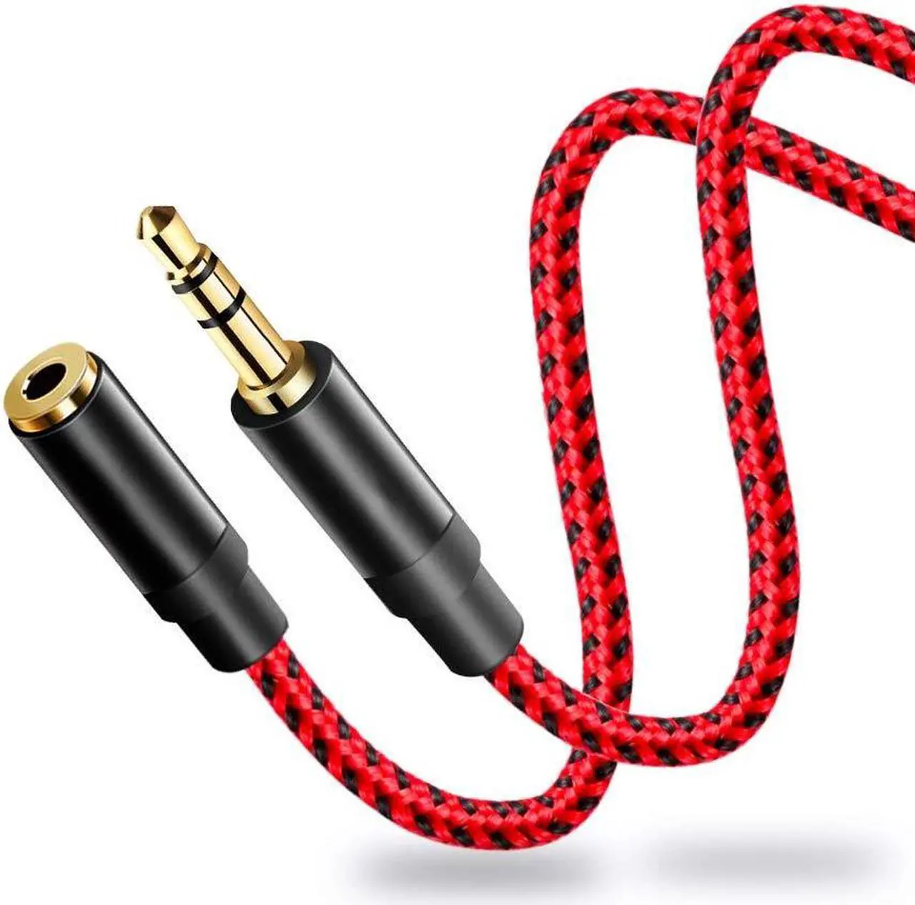 Main image of 3.5mm Audio Extension Cable 100ft,LiuTian 3.5mm Male to Female Braided Auxiliary Headphone Extension Aux Stereo Jack Cord Wire Compatible for iPhone, iPad, Smartphones, Tablets, TV, Speaker.