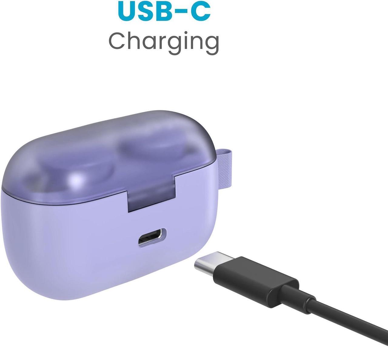 Alt view image 5 of 5 - Speck Gemtones Wireless Earbuds for iPhone and Android, Bluetooth 5.3 Headphones with 28 Hour Battery Life, USB-C Charging, Two-Year Warranty and Integrated App with EQ Settings, Pop Purple