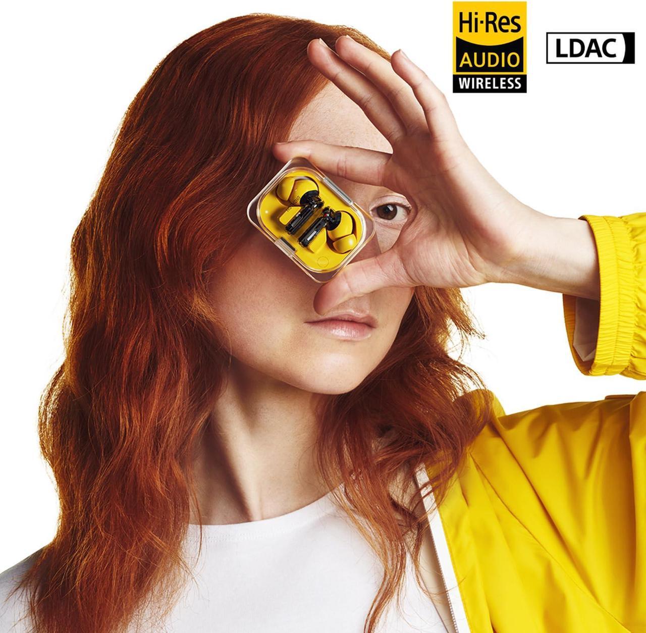 Alt view image 4 of 5 - Nothing Ear (a) Wireless Earbuds with ChatGPT Integration, 45dB Hybrid Noise Cancelling Earbuds, Hi-Res Audio, Advanced Equaliser, Dual Connect,6 Mics, 42.5H Playtime Earbuds Wireless Bluetooth Yellow