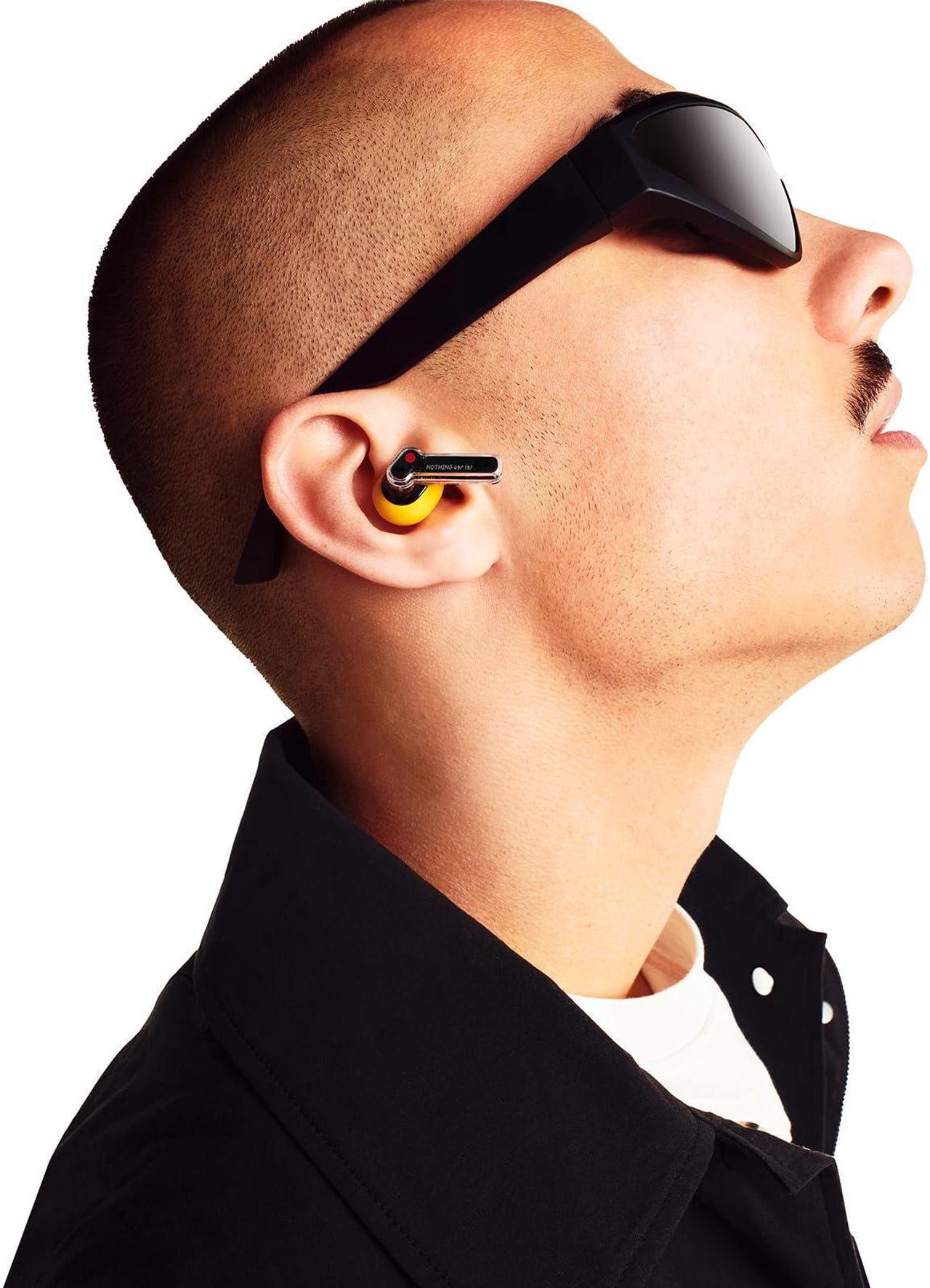 Alt view image 5 of 5 - Nothing Ear (a) Wireless Earbuds with ChatGPT Integration, 45dB Hybrid Noise Cancelling Earbuds, Hi-Res Audio, Advanced Equaliser, Dual Connect,6 Mics, 42.5H Playtime Earbuds Wireless Bluetooth Yellow