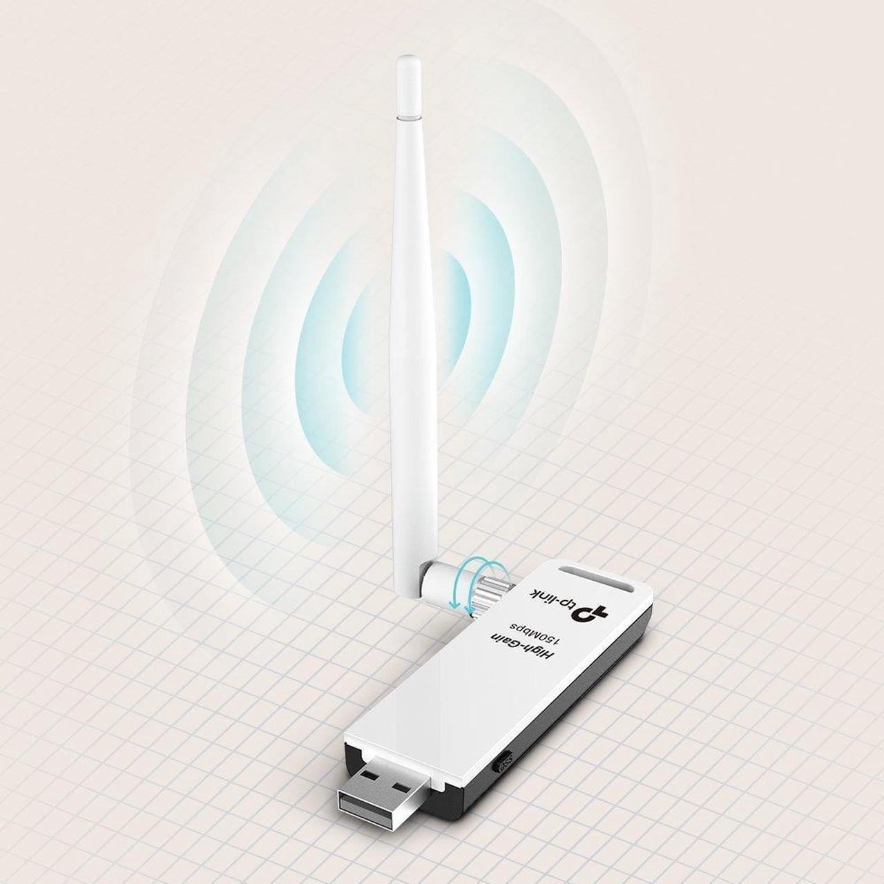 Alt view image 5 of 5 - TP-Link Nano USB Wifi Dongle 150Mbps High Gain Wireless Network Adapter for PC Desktop and Laptops. Supports Win10/8.1/8/7/XP Linux 2.6.18-4.4.3, Mac OS 10.9-10.15 (TL-WN722N)