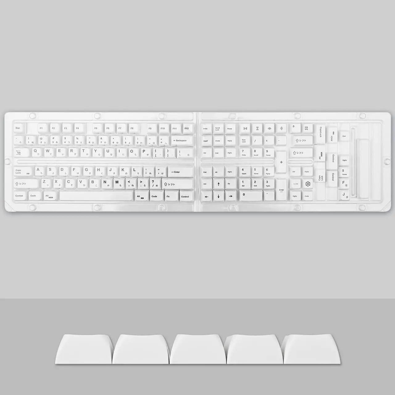 Alt view image 4 of 5 - GTSP 135-Key Japanese White keycaps 65 Percent XDA keycap Set for 60 Percent tkl Keyboard for Cherry Mx Gateron Kailh Switch 87/68/64/104 Mechanical Keyboard (Minimalist (XDA))