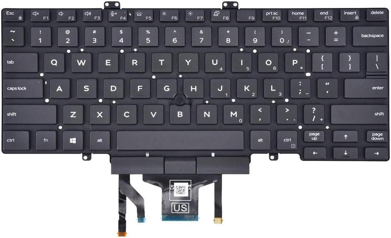 Main image of Replacement Keyboard for Dell Latitude 3400 5400 5401 5410 5411 7400 7410 Series Laptop with Backlit with Pointer US Layout(NOT Fit for Latitude 7400 2-in-1)