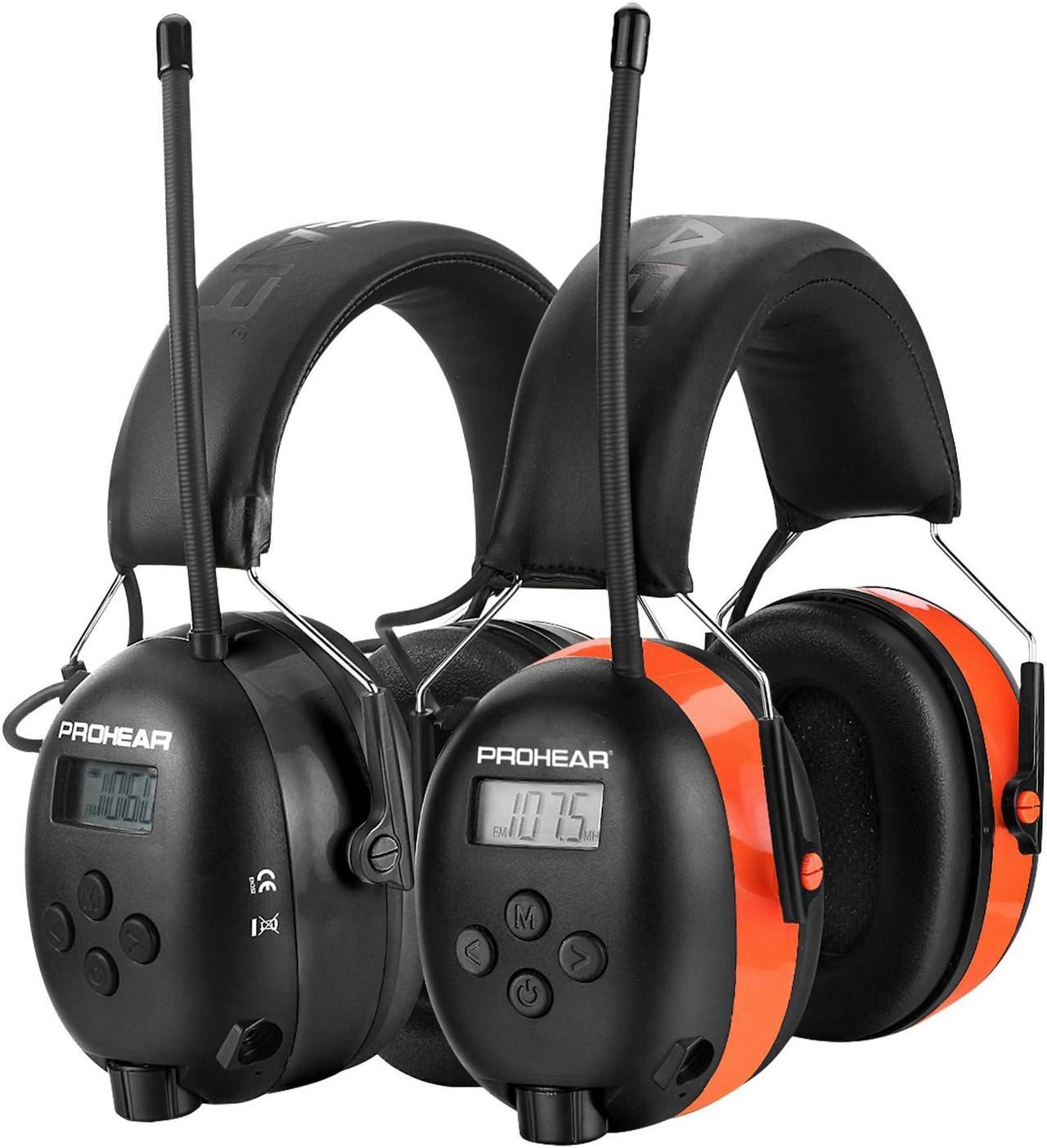 Main image of PROHEAR 027 AM FM Radio Headphones with Digital Display&033 Bluetooth 5.3 Hearing Protection Headphones with FM AM Radio