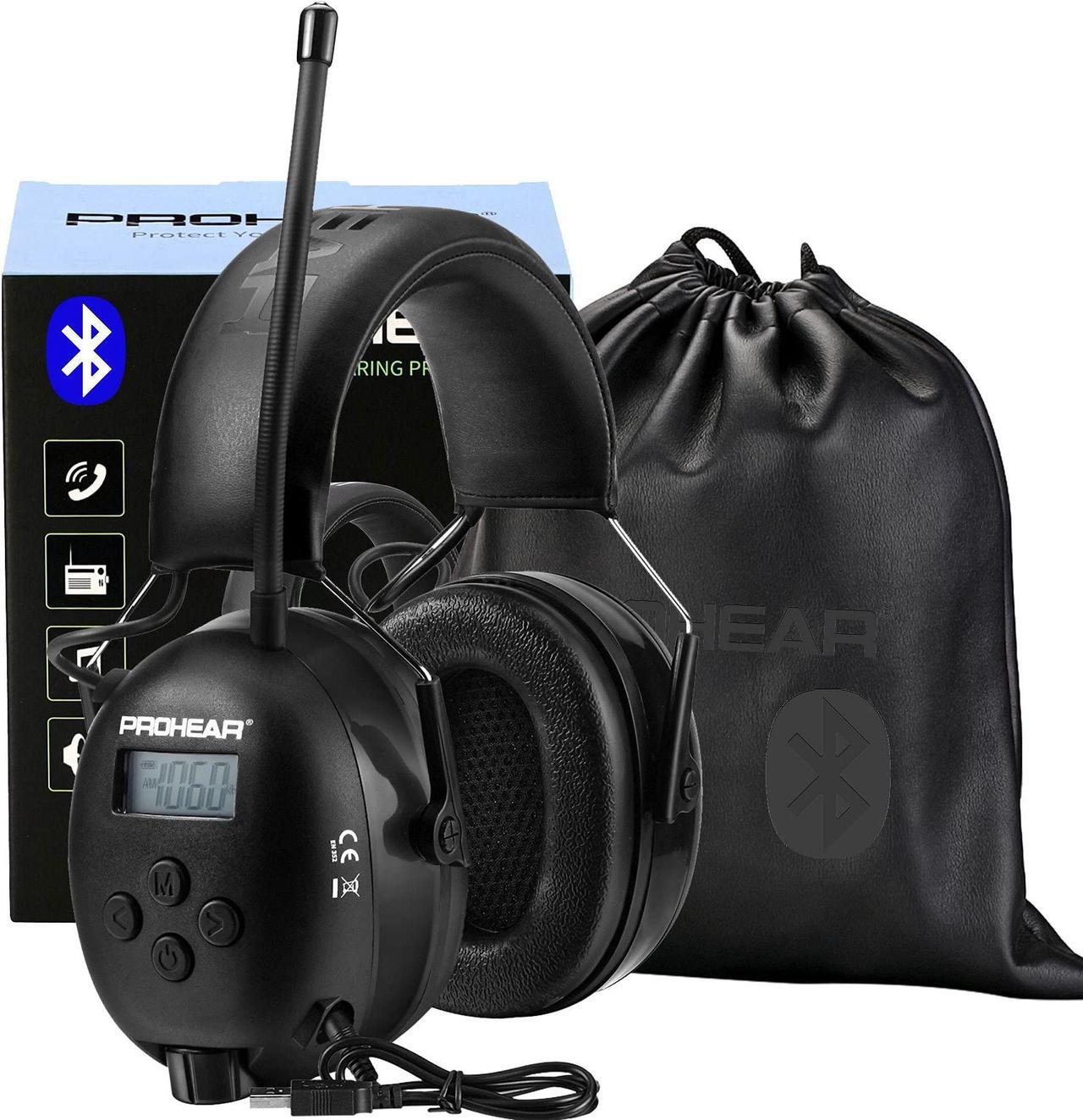 Alt view image 3 of 5 - PROHEAR 027 AM FM Radio Headphones with Digital Display&033 Bluetooth 5.3 Hearing Protection Headphones with FM AM Radio