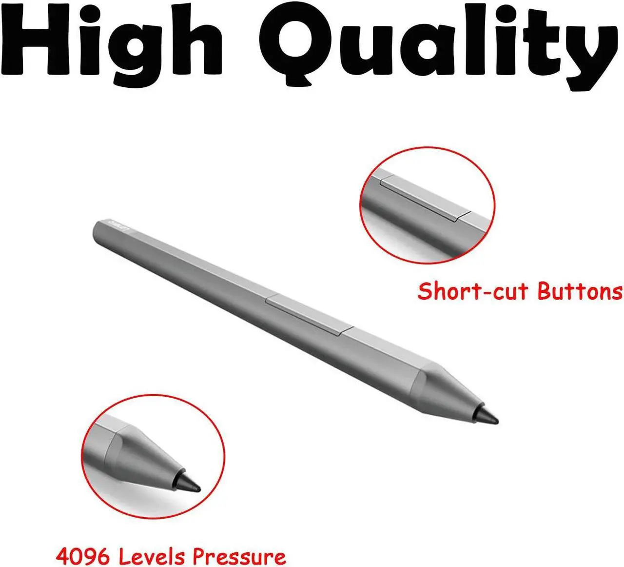 Alt view image 2 of 5 - Precision Pen Compatible with Lenovo ThinkPad X1 Tablet Gen 2,Yoga 520/720,4096 Levels Pressure,Supporting AES 2.0/1.0 and AIT Protocol