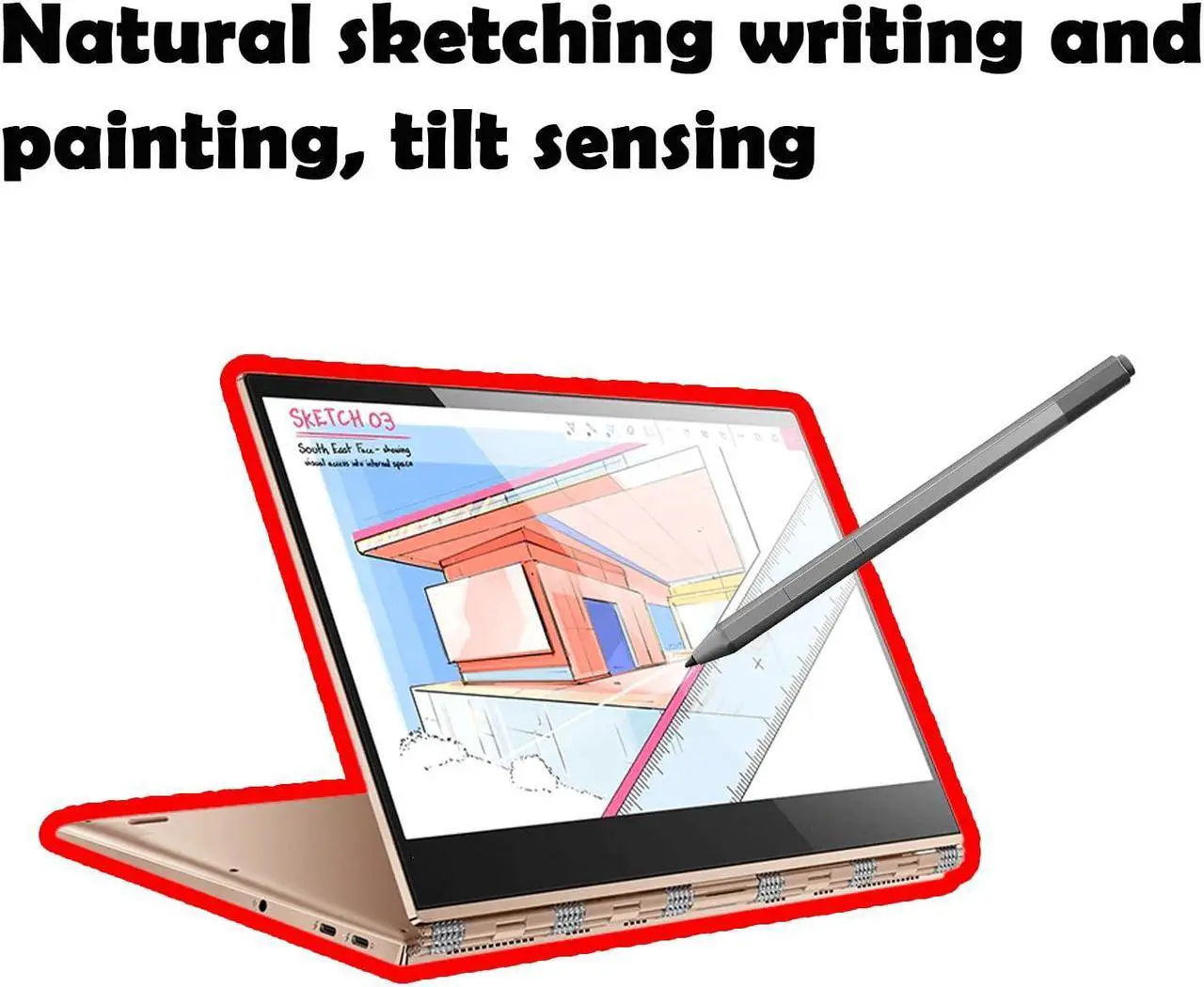 Alt view image 3 of 5 - Precision Pen Compatible with Lenovo ThinkPad X1 Tablet Gen 2,Yoga 520/720,4096 Levels Pressure,Supporting AES 2.0/1.0 and AIT Protocol