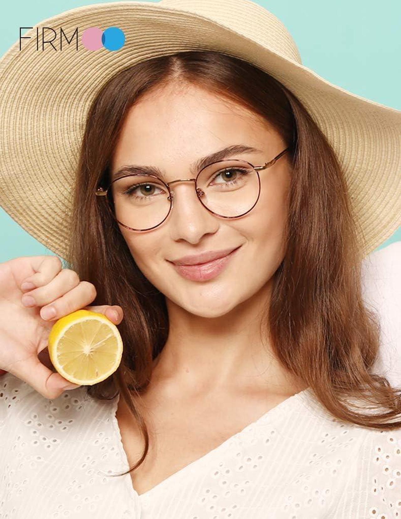 Alt view image 2 of 5 - Firmoo Blue Light Blocking Round Reading Glasses 1.25 for Women, Computer Reader Glasses Anti Glare/UV400/Eye Strain