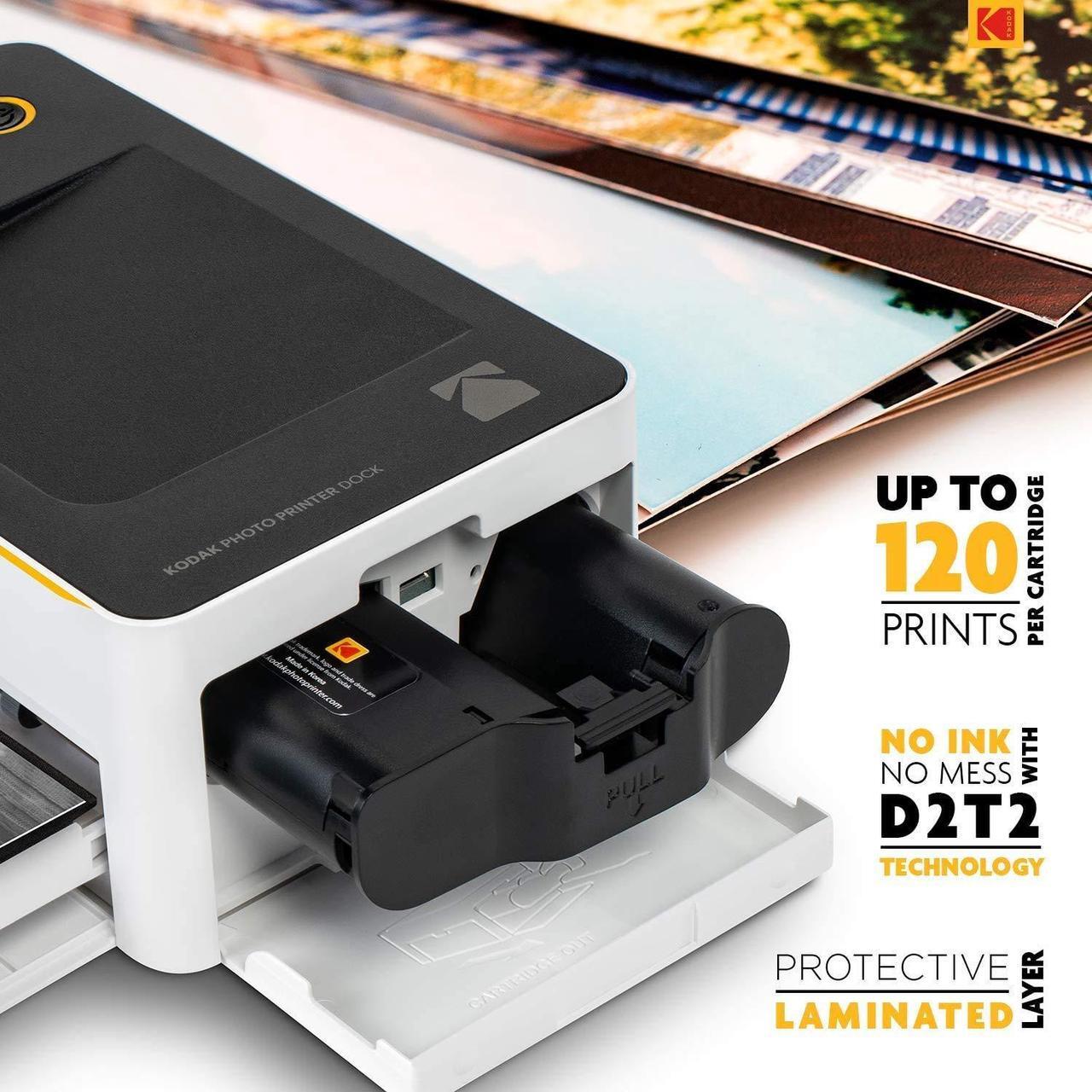 Alt view image 2 of 5 - Kodak Dock & Wi-Fi Portable 4x6" Instant Photo Printer, Premium Quality Full Color Prints - Compatible w/iOS & Android Devices